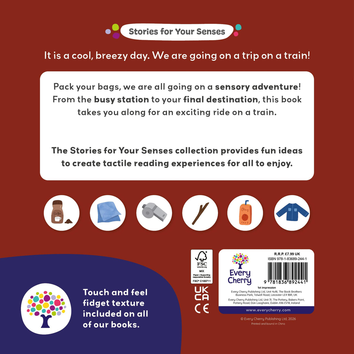 Sweet Cherry Publishing A Ride on the Train - Sensory Story Board Book | Ages 3-5 | English