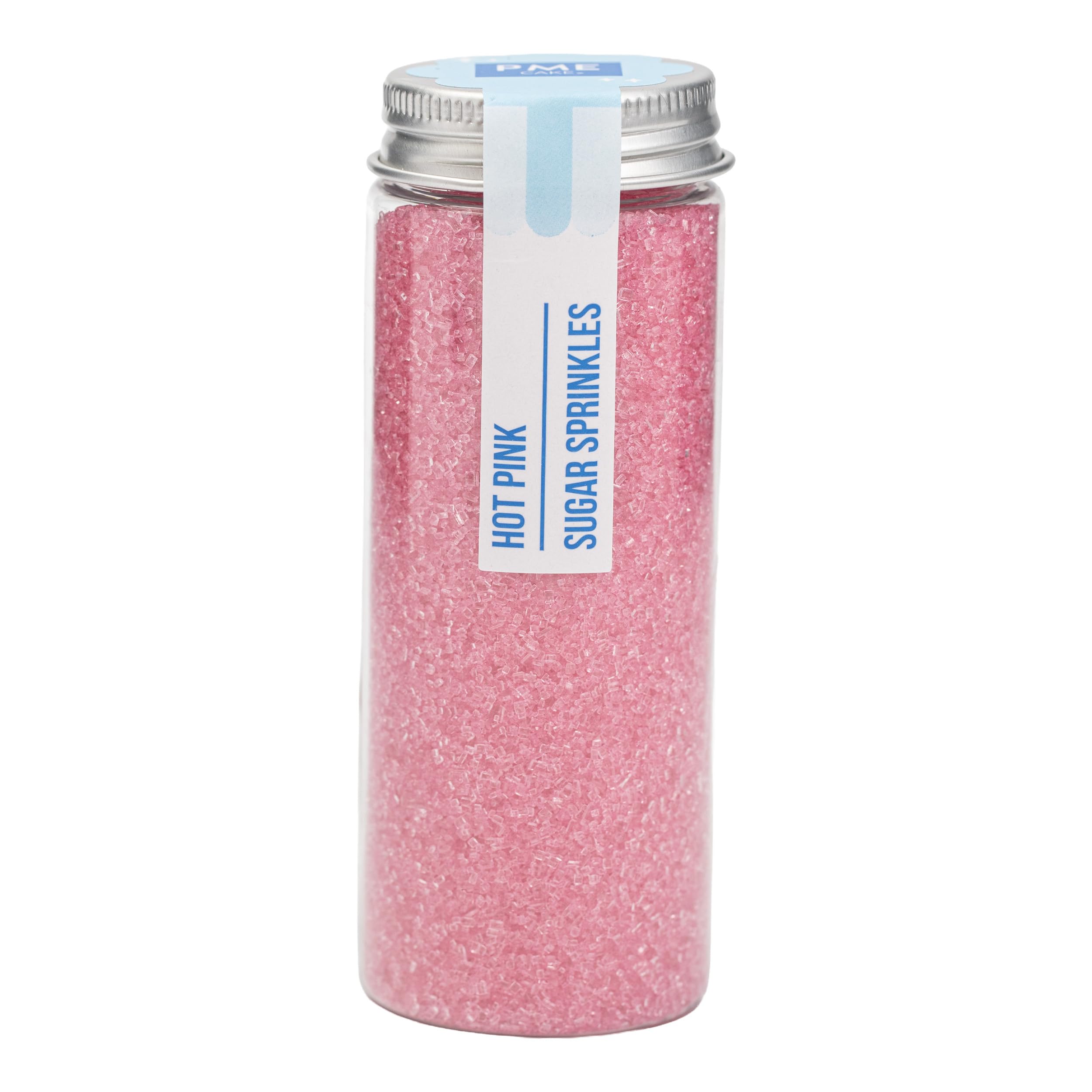 PME Cake Sprinkle Sugars - Hot Pink | 112g / 3.95oz Granule Sprinkles
