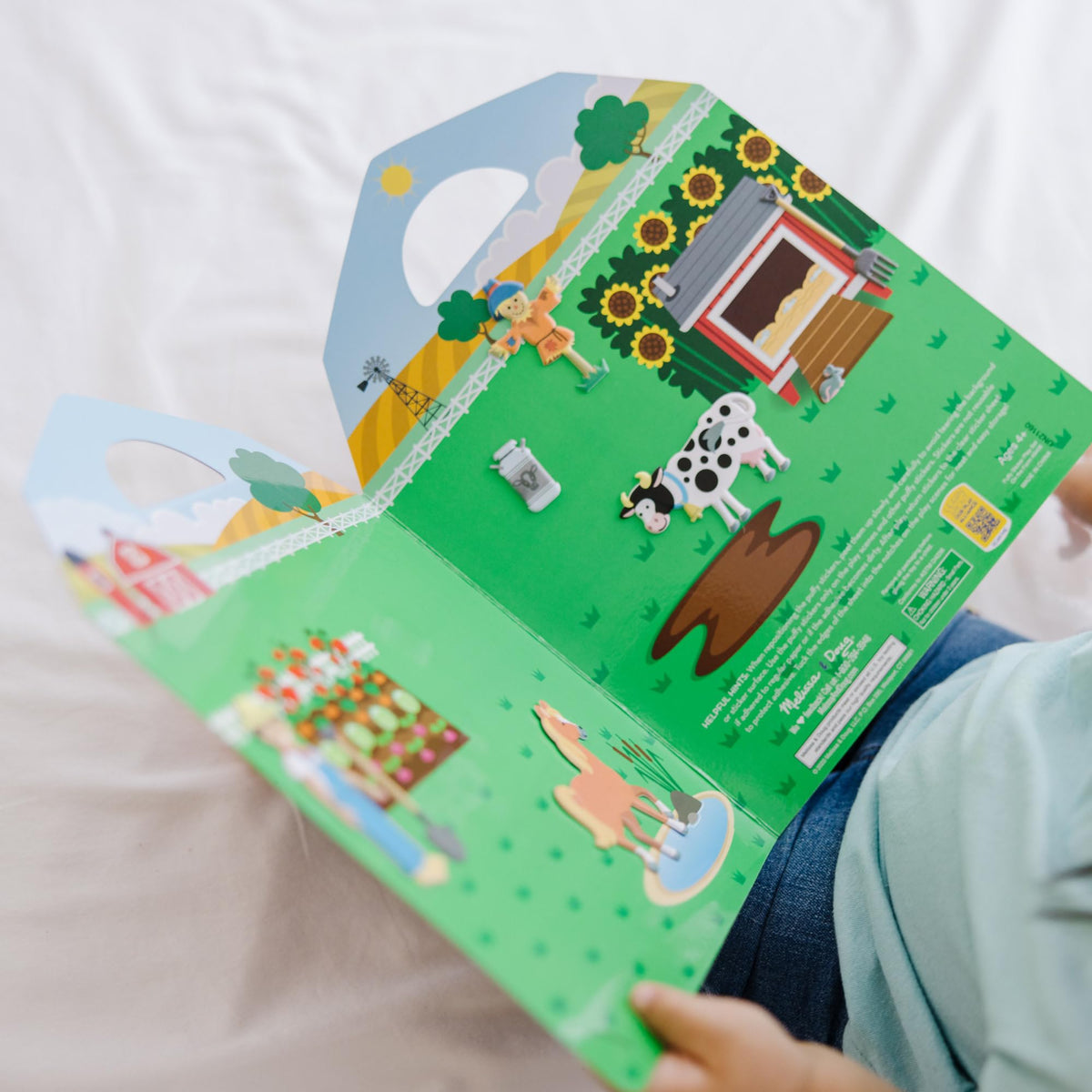 Melissa & Doug Reusable Puffy Stickers - Farm Activity Pad | 52 Stickers | Ages 3+