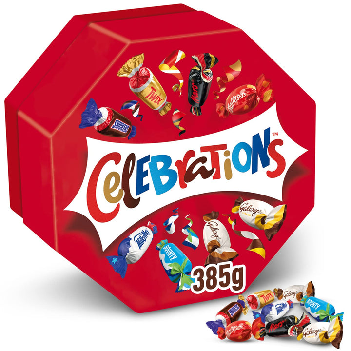 Celebrations Milk Chocolate Gift Box of Mini Chocolates & Biscuit Bars - 385g