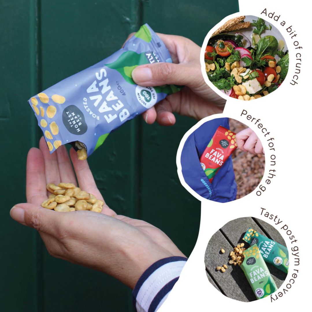 The Honest Bean Co Roasted Fava Bean Snacks Lightly Salted 480g - High Protein Vegan Snack
