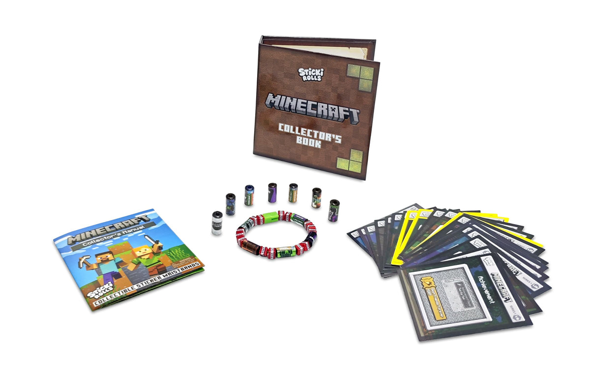 Sticki Rolls Minecraft Collectors Book - 120 Stickers, Ages 4+