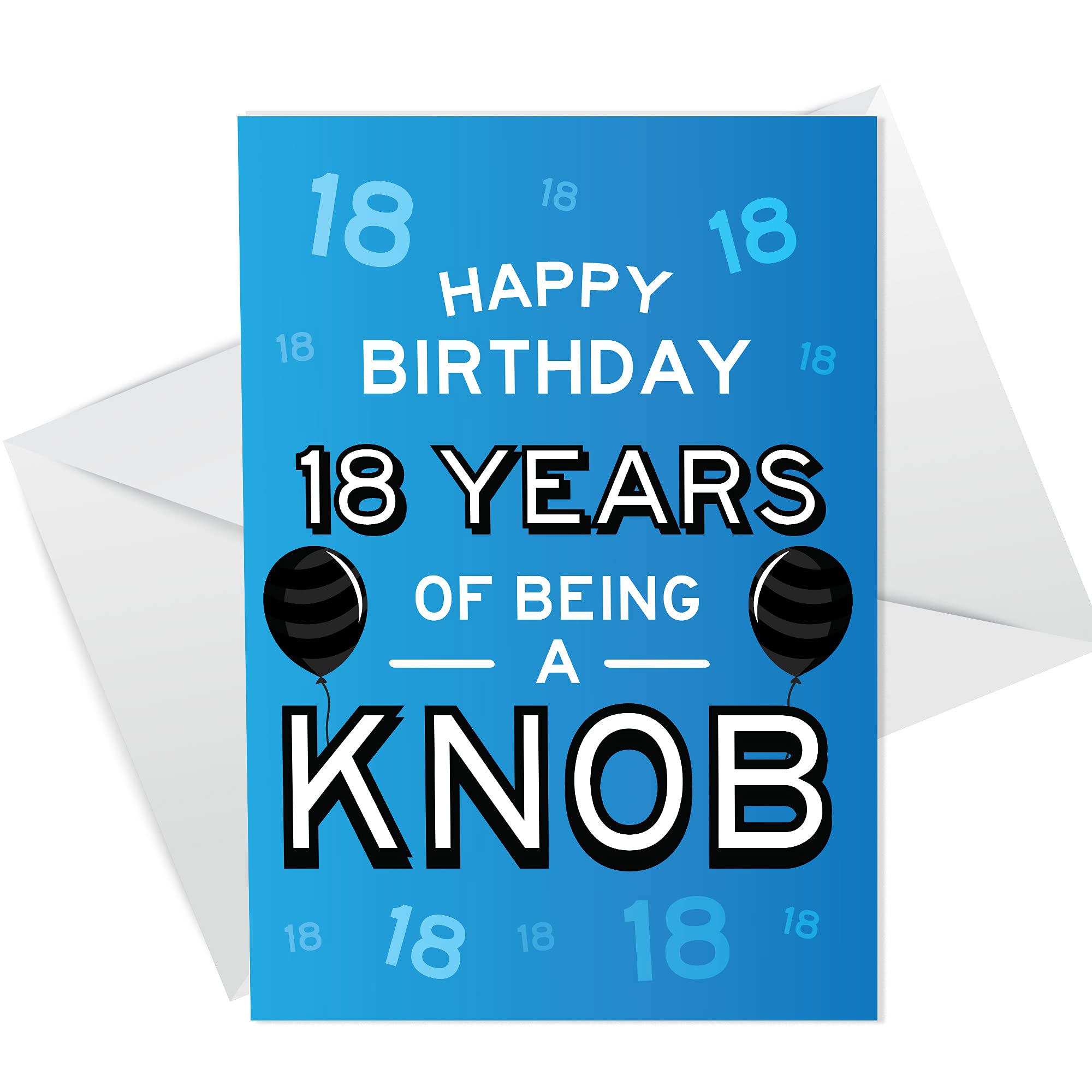 RED OCEAN Funny Rude 18th Birthday Card for Him | A6 Handmade in England | Includes Envelope