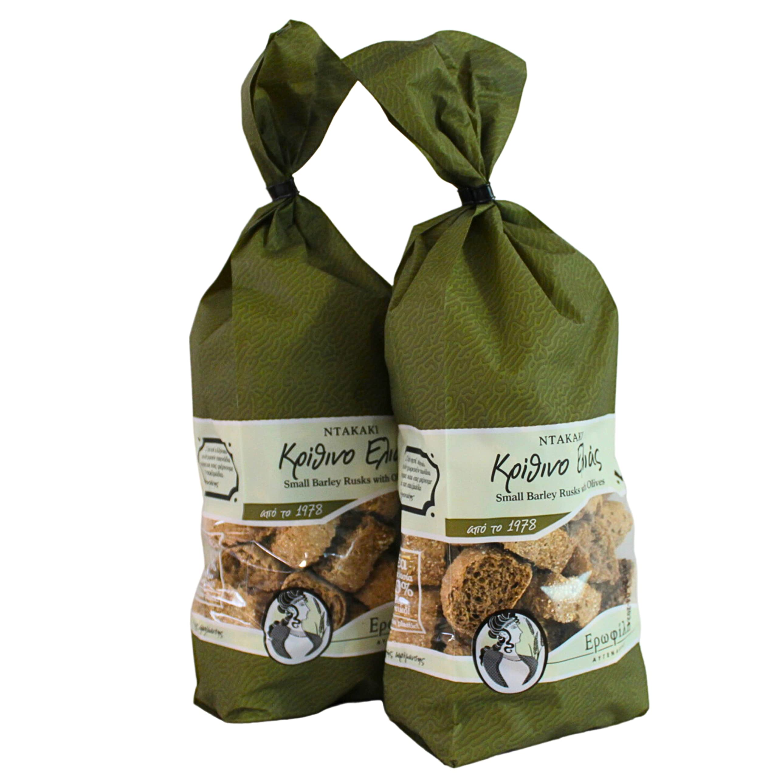 Erofili Small Barley Rusks with Olives - 760g (Pack of 2) 2