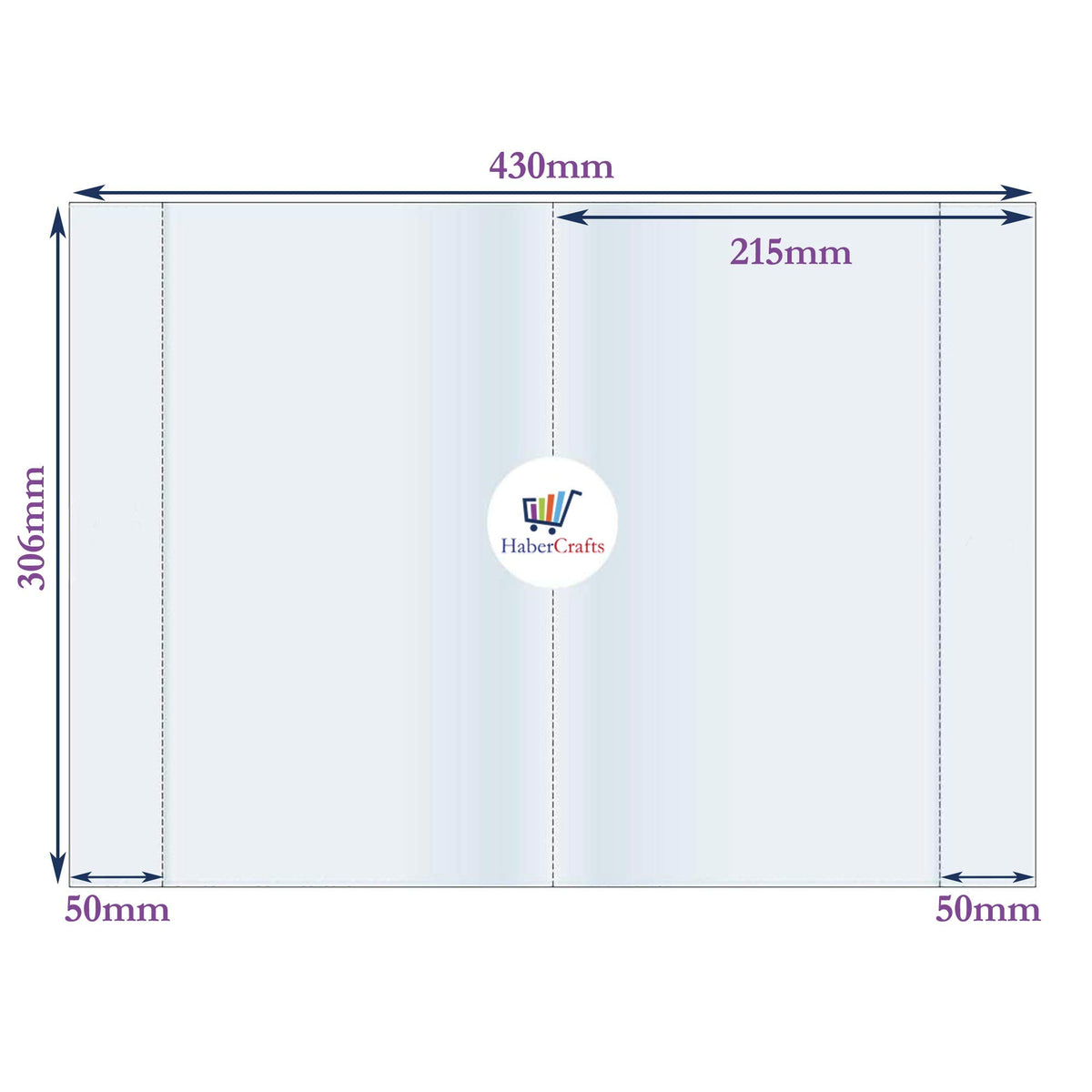 Habercrafts A4 Plastic Book Covers - 150 Micron Thickness | Pack of 24 | Clear 2