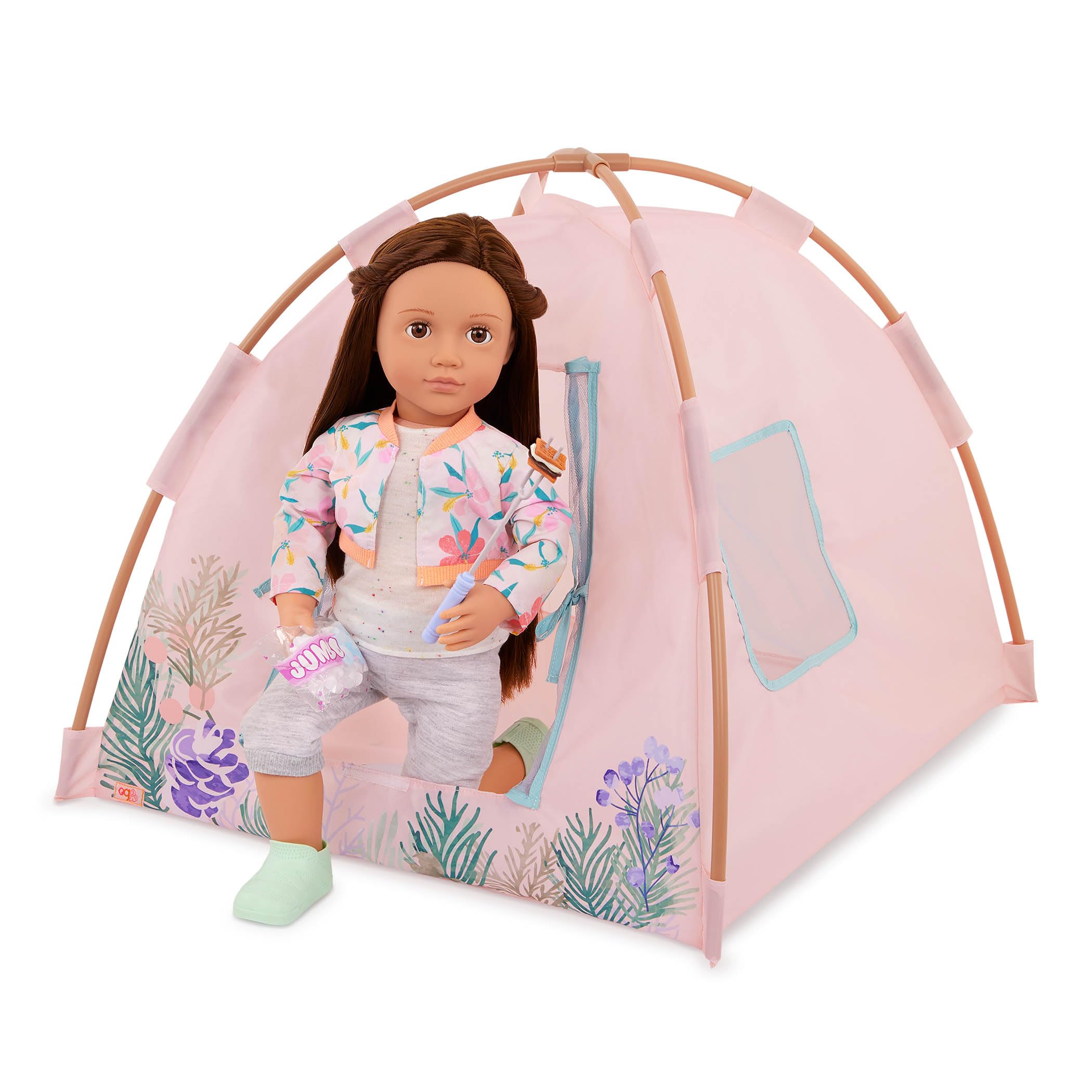 Our Generation Camping Nights - 18-Inch Doll Tent Playset with Accessories 3