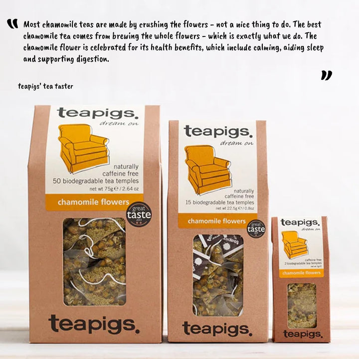 Teapigs - Chamomile Tea Made With Whole Flowers 50 Tea Bags