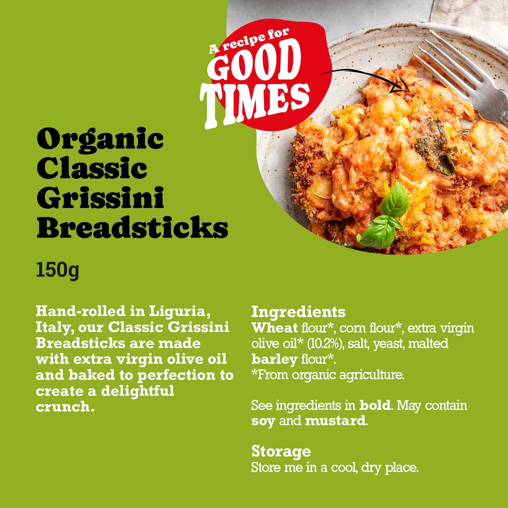 Mr Organic Classic Grissini Breadsticks - 150g, Hand-rolled in Italy 3
