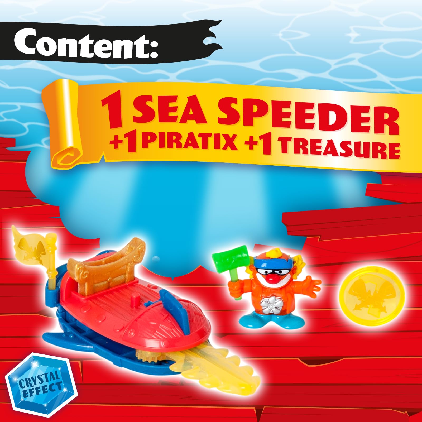 PIRATIX ADVENTURE WORLD Shark Treasure Series Sea Speeder Collectible Boat | Multicolor | Ages 3+ 3