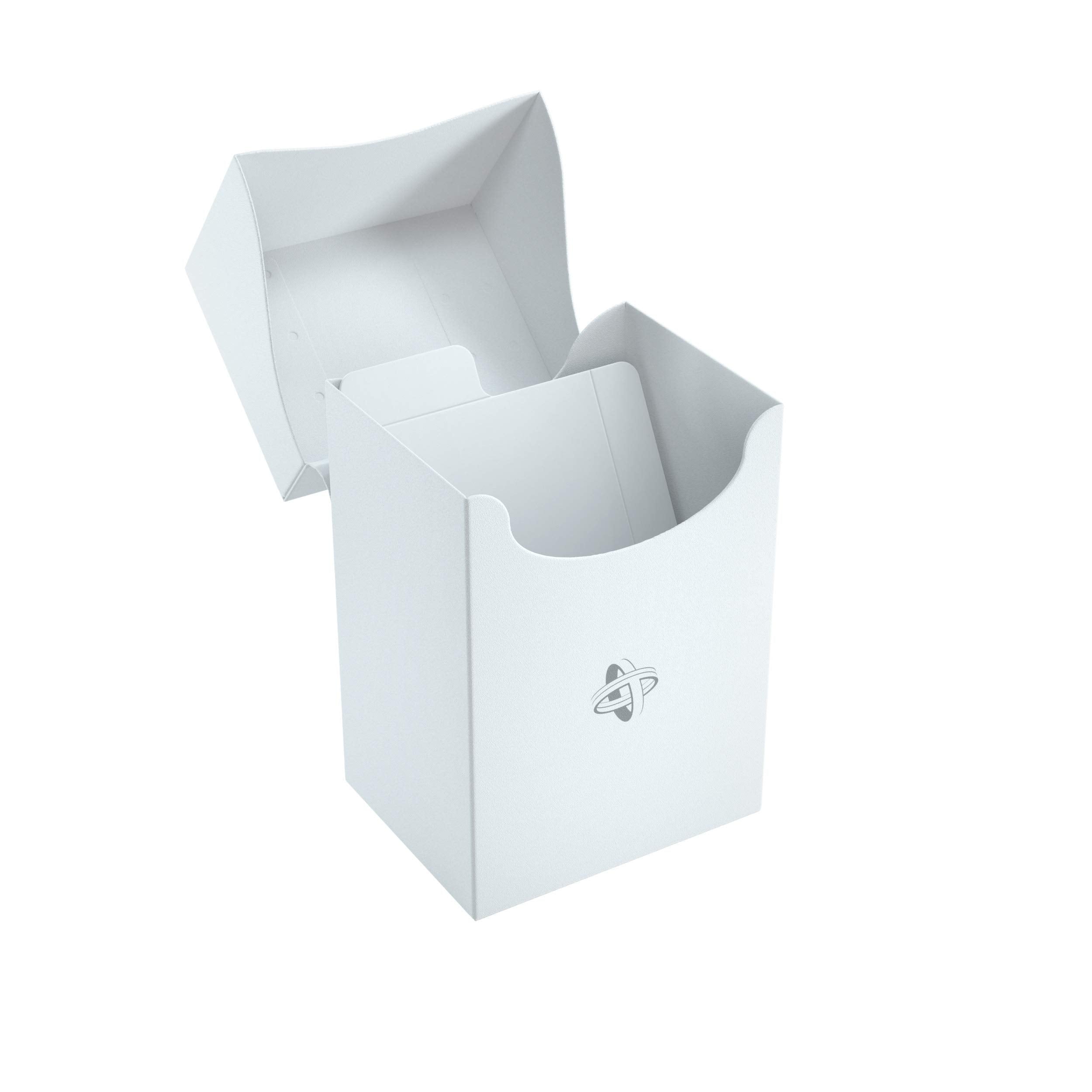 Gamegenic 80-Card Deck Holder - White TCG Box with Cobra Neck Closure for Double-Sleeved Cards 3