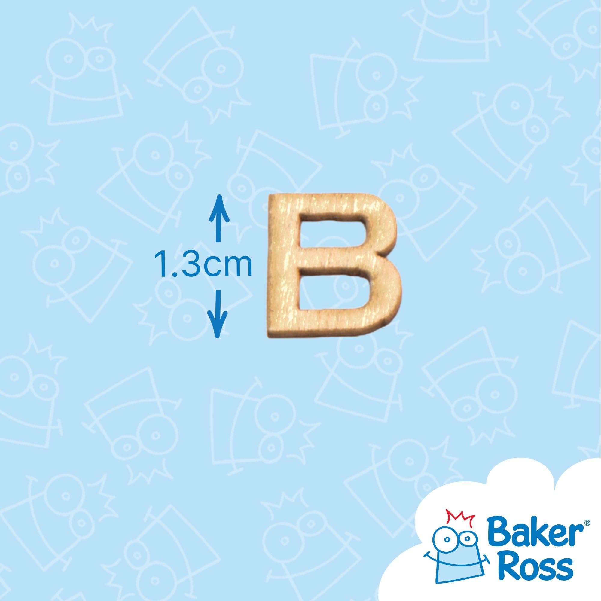 Baker Ross Mini Wooden Letters - Pack of 260 | Uppercase Alphabet | 13mm Size 3
