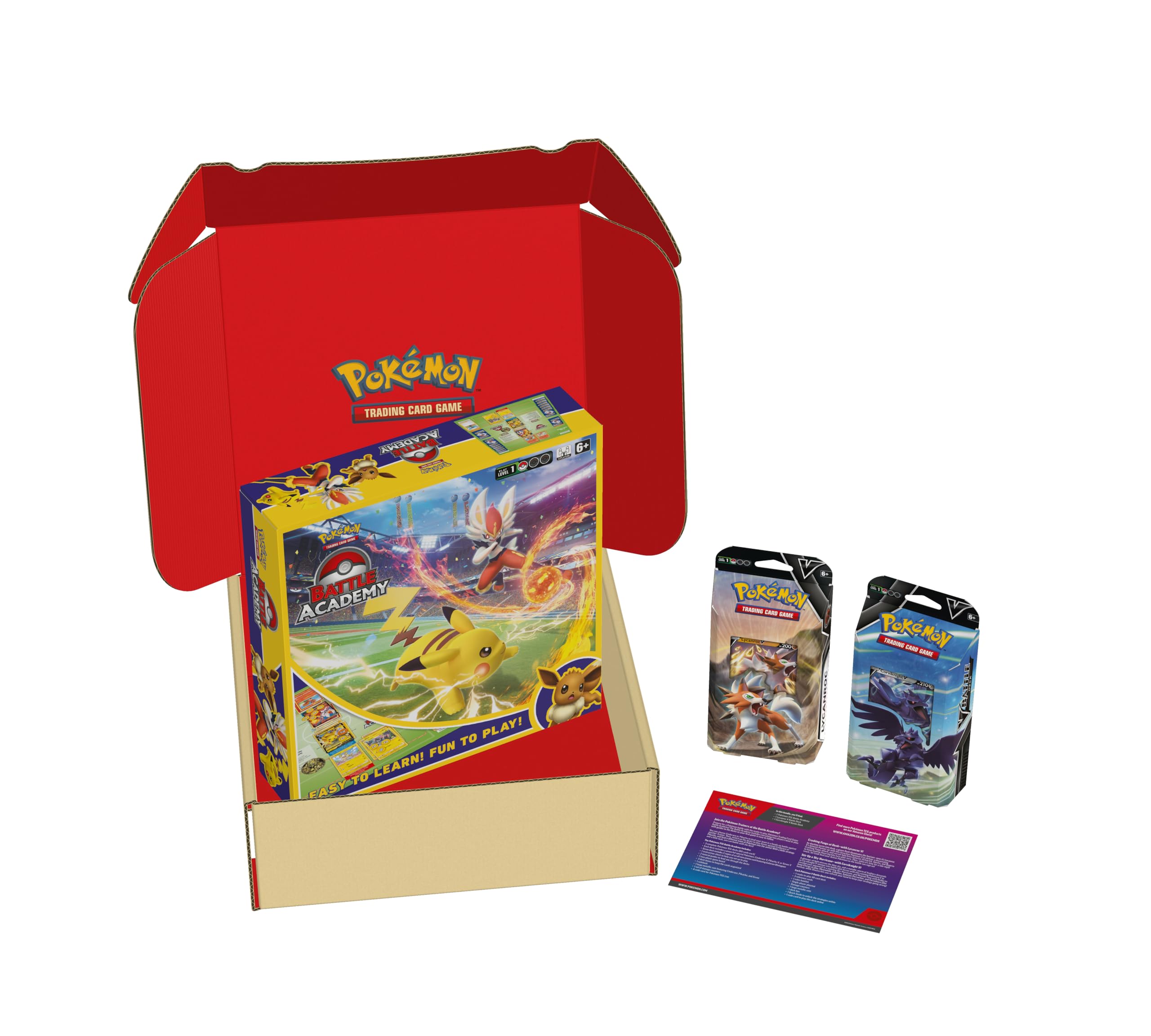 Pokémon Battle Academy & Two V Battle Decks Bundle: Lycanroc V & Corviknight V | Ages 6+ 1