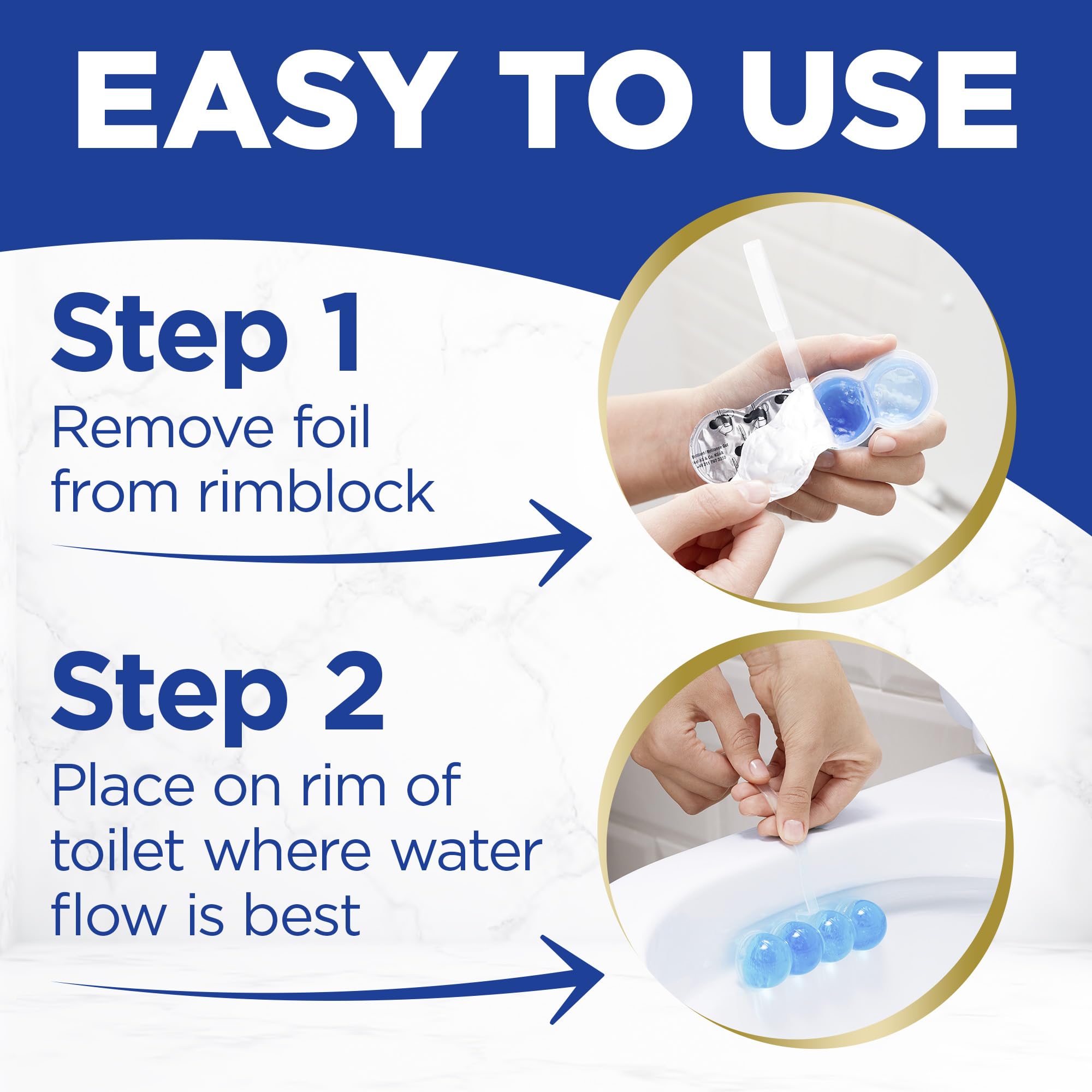Bloo Brilliant Gel All in 1 Toilet Rim Block Cleaner - Arctic Ocean Fresh Scent | 42 g (Pack of 1) 5