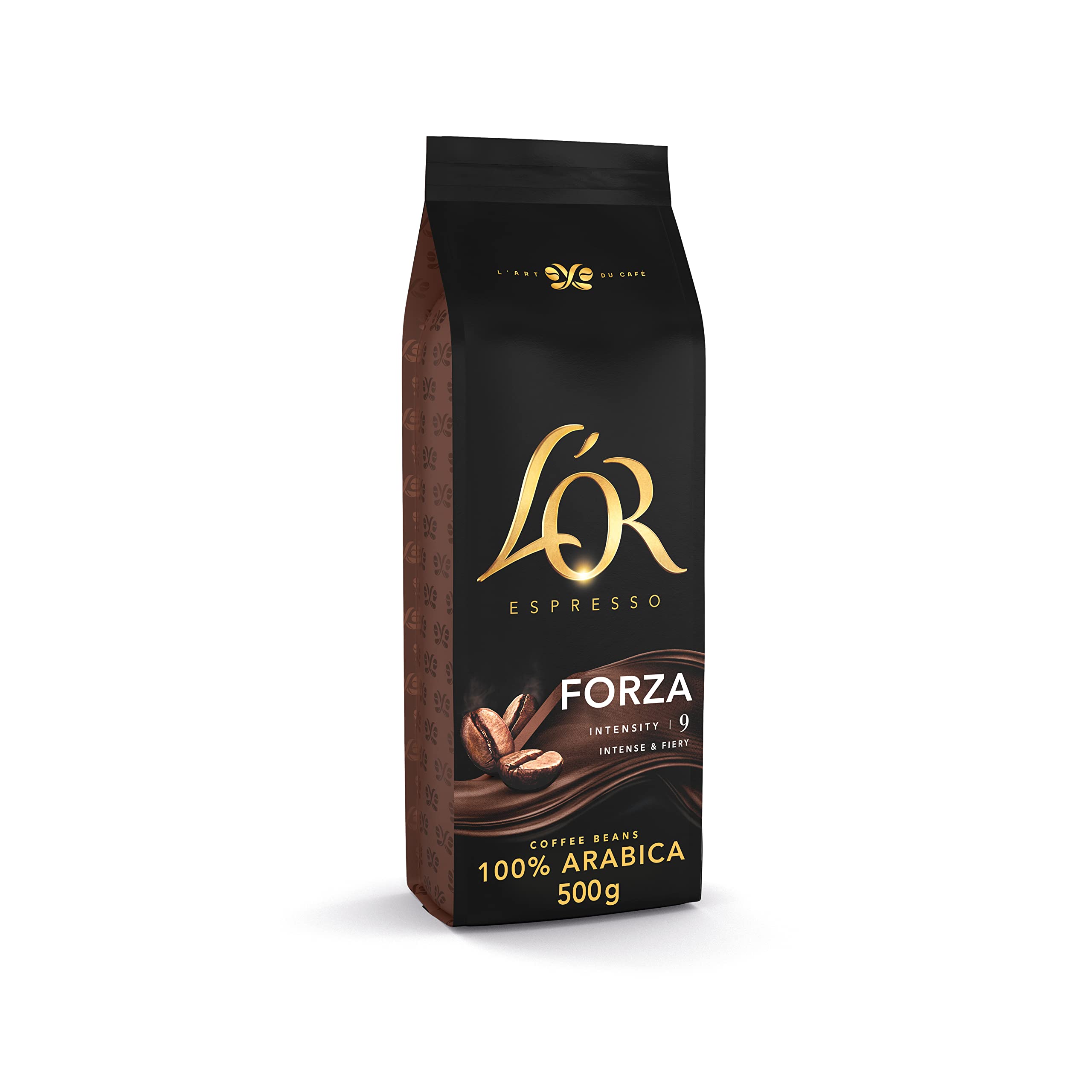 L'OR Espresso Forza Whole Roasted Coffee Beans - Intensity 9 | 500g | 100% Arabica 1