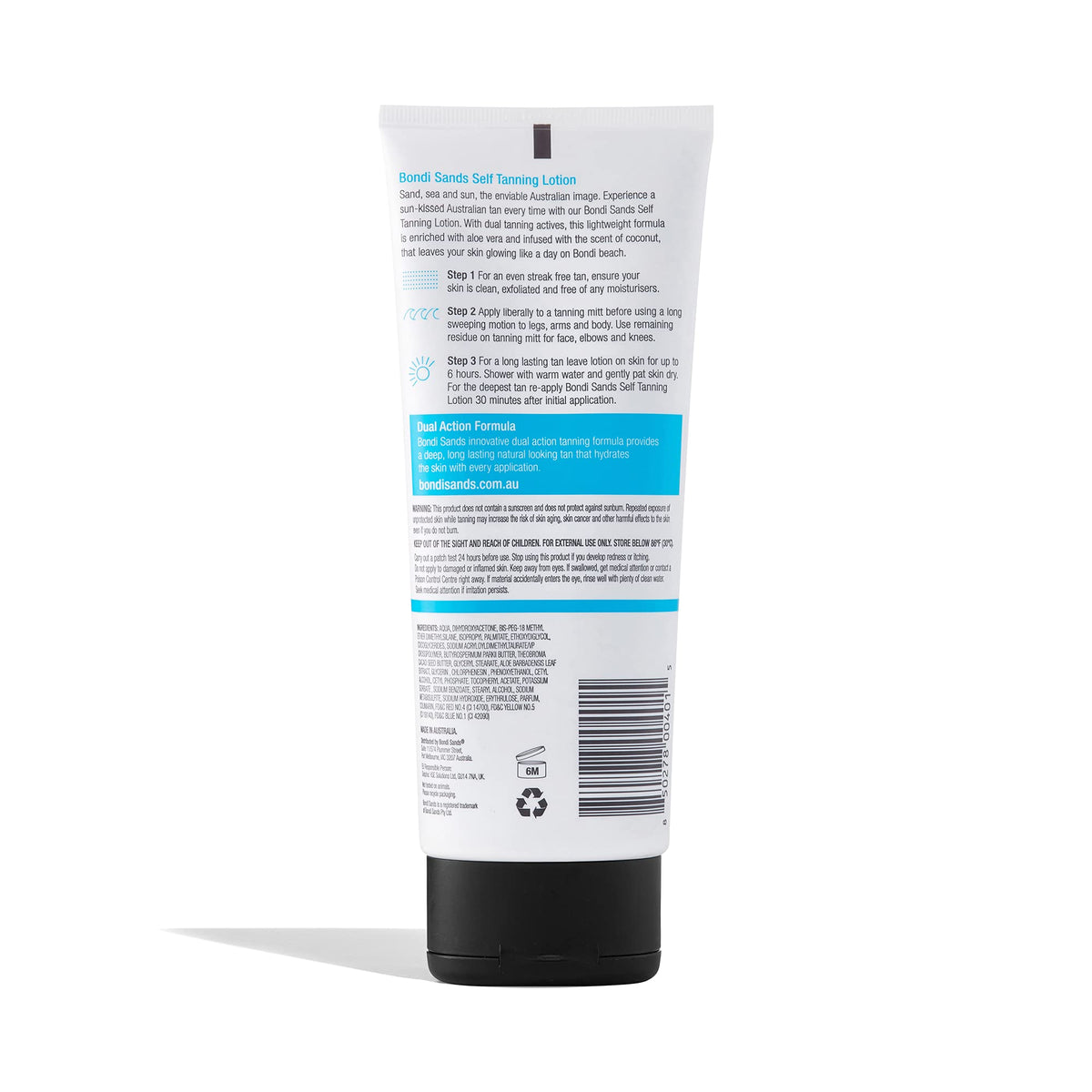 Bondi Sands Light/Medium Self-Tanning Lotion - Hydrated Sun-Kissed Glow | Aloe Vera & Coconut Scent | 200 mL