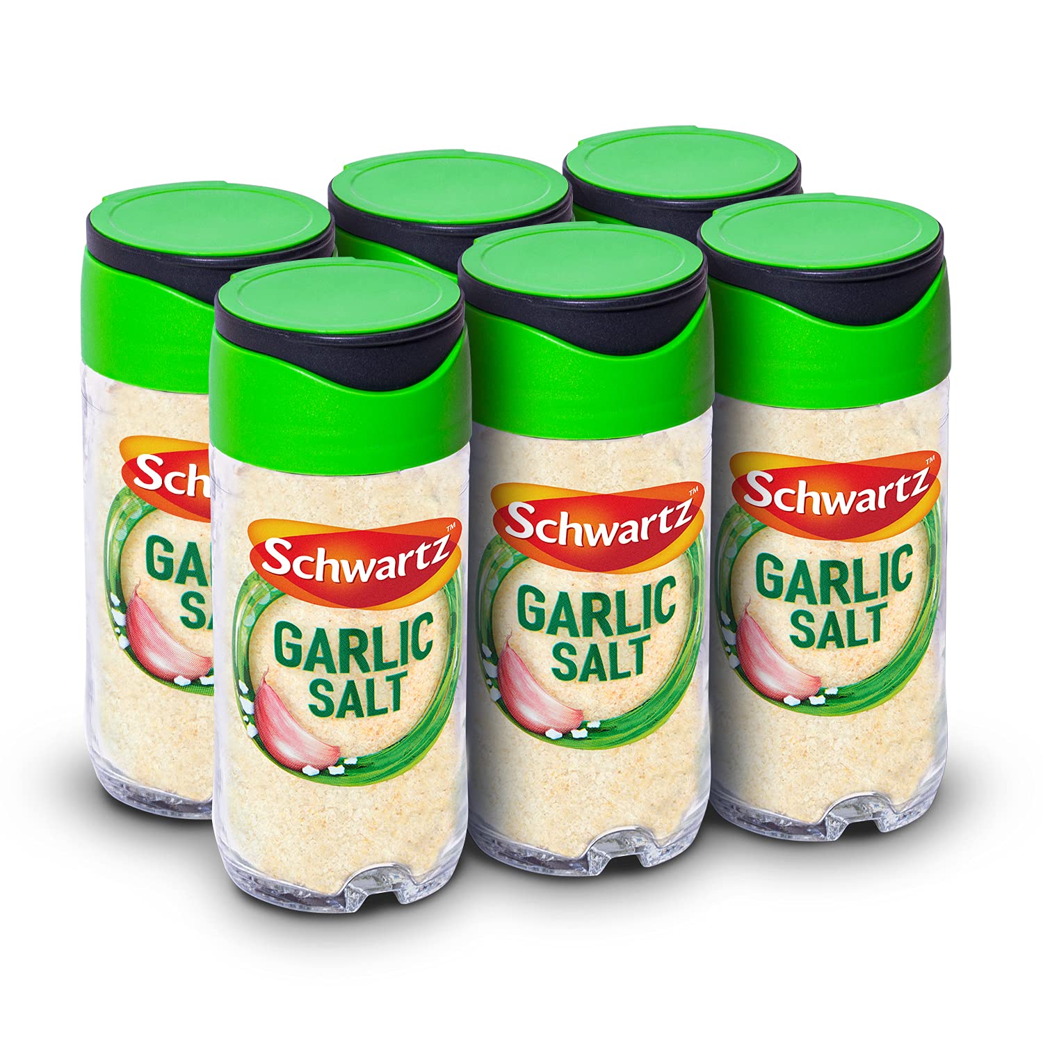 Schwartz Garlic Salt - Savoury Flavour Enhancer | 73g Jar | Pack of 6 1