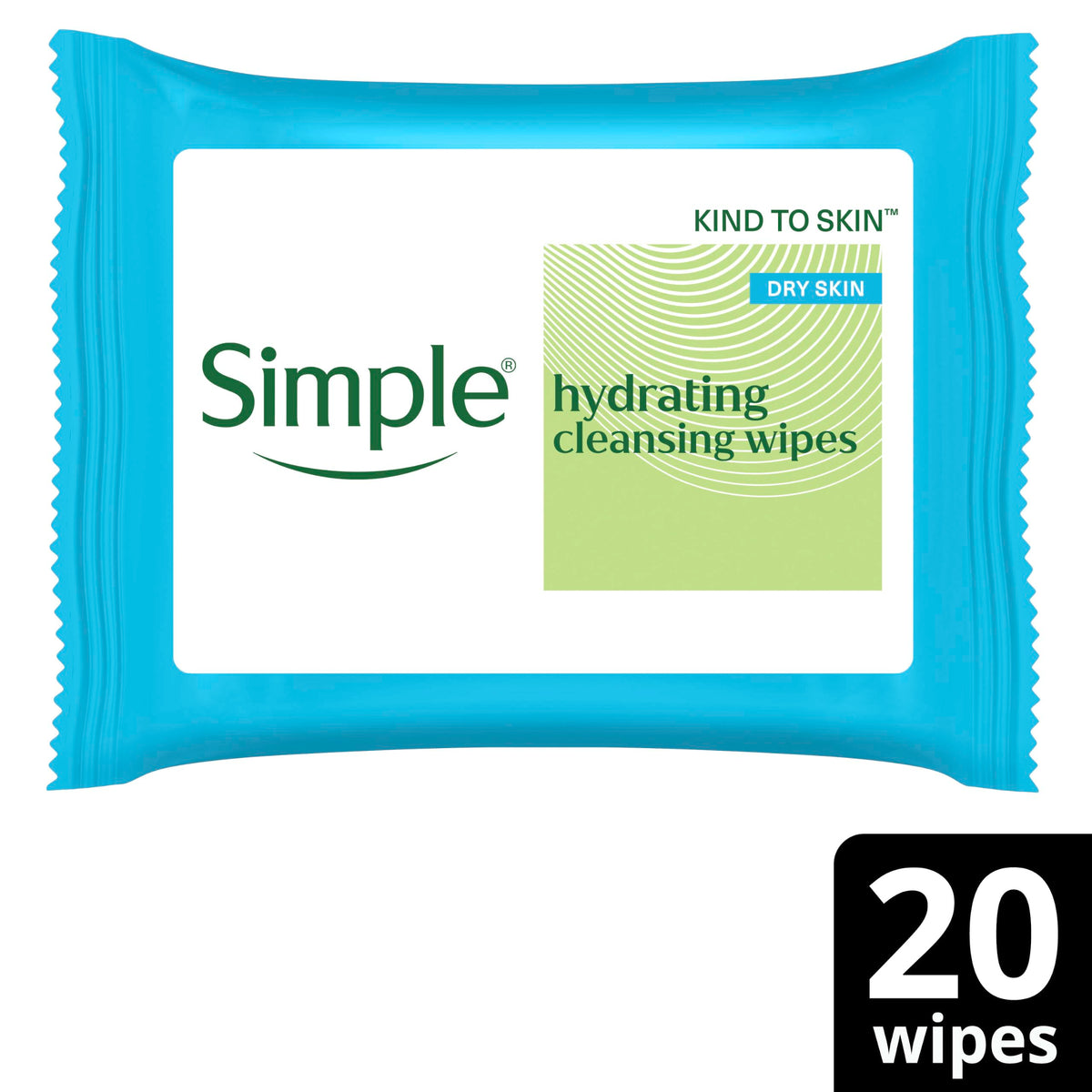 Simple Kind to Skin Hydrating Cleansing Wipes - Gentle Makeup Removal, Hydrating Formula, 20 Count 2