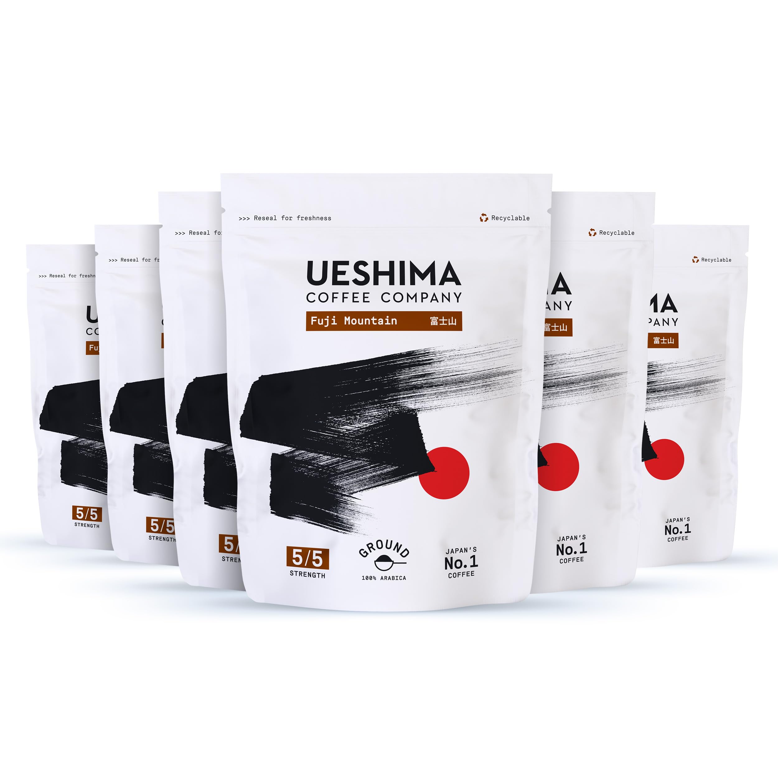 Ueshima Coffee Company - Fuji Mountain Ground Coffee 250g (Pack of 6), Dark Roast 1