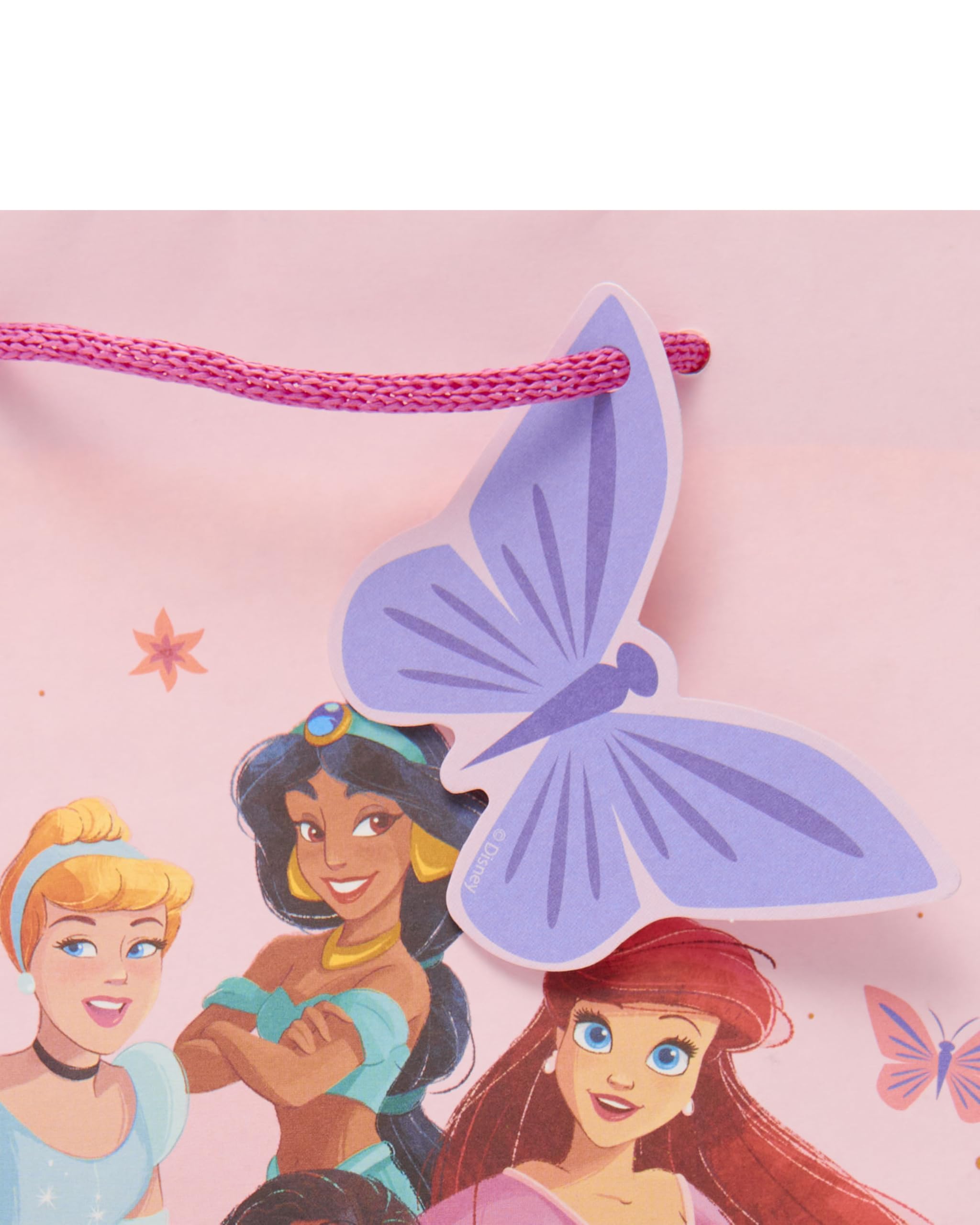 UK Greetings Disney Princess Large Gift Bag - Pink Paper Gift Wrap for Presents | 33 x 26.7 cm