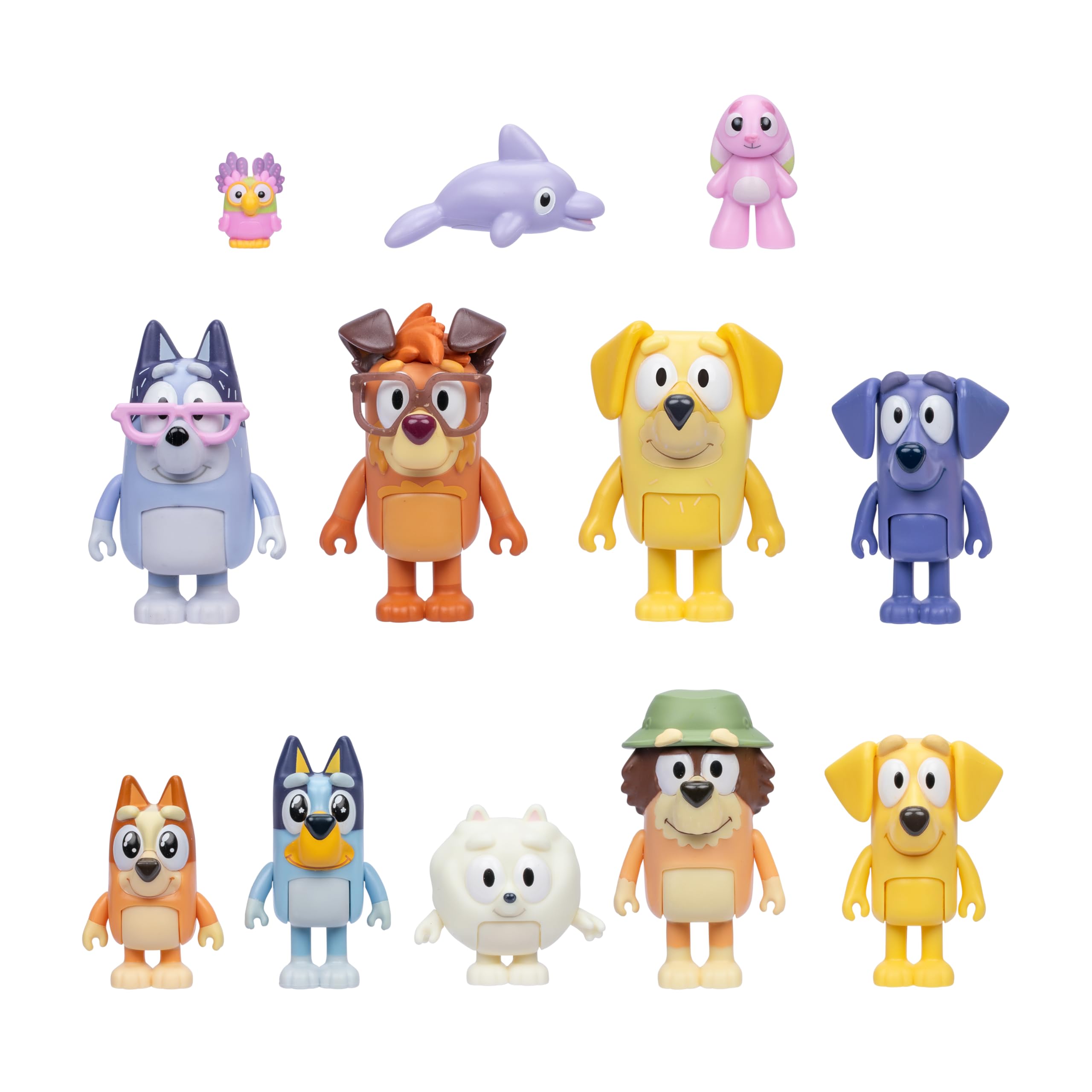 Bluey The Super Fan Set - 12 Articulated Figures with Exclusive Joff & Pom Pom 1