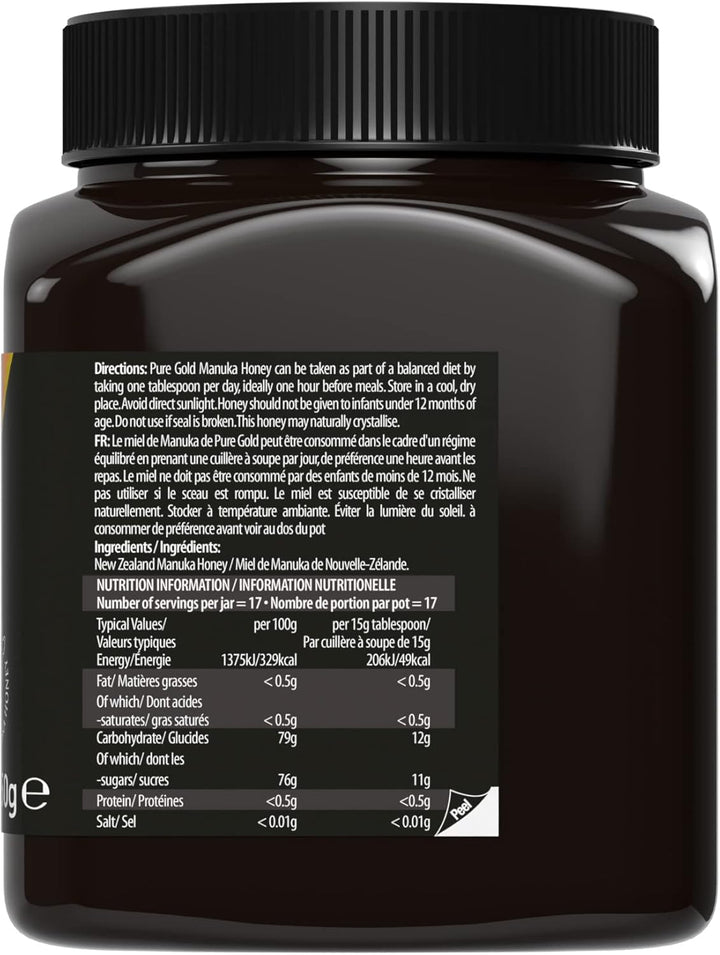 Pure Gold Manuka Honey 300+ MGO Certified 250g