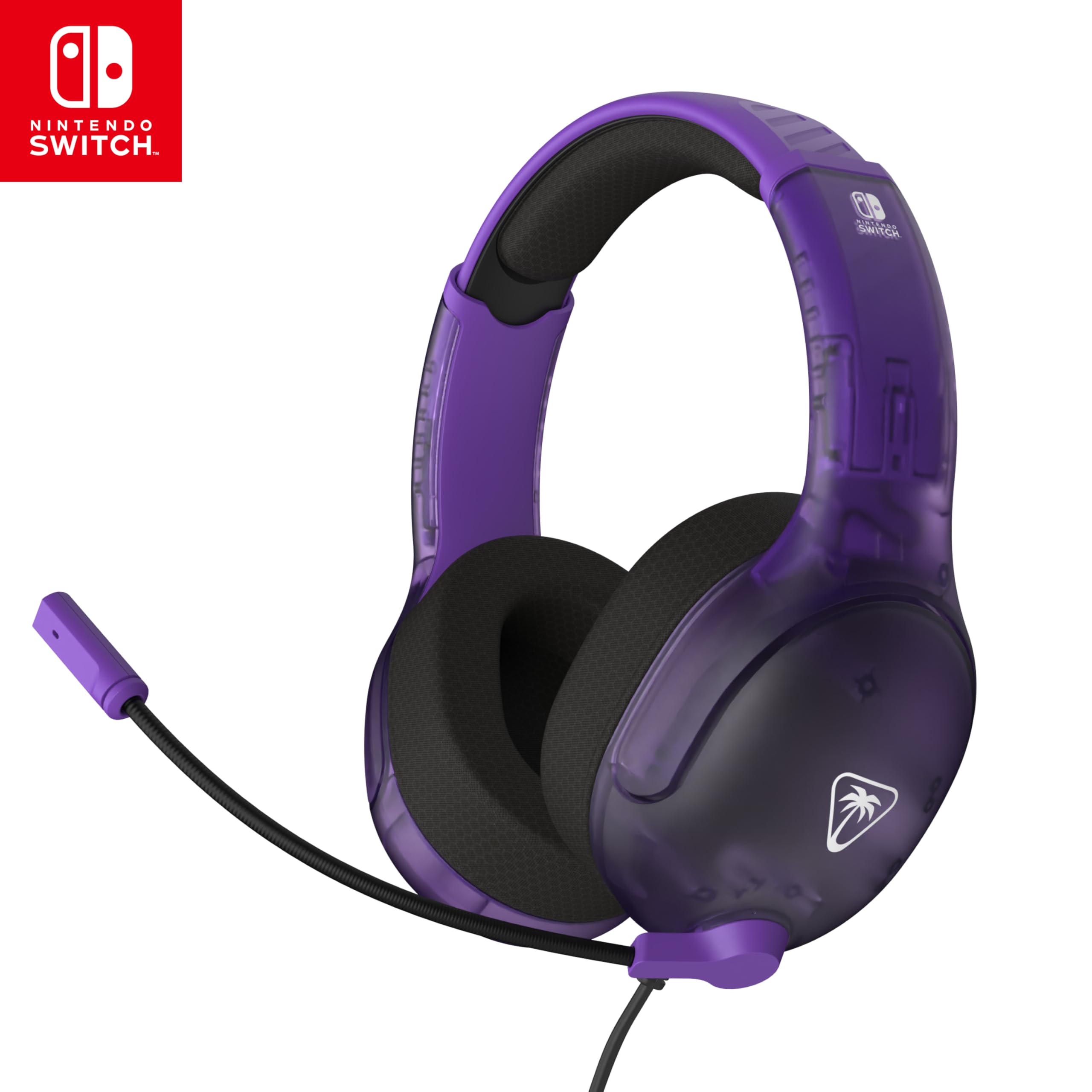 Turtle Beach Airlite Fit Ghost Purple Wired Gaming Headset for Nintendo Switch, 40mm Speakers, Flip-to-Mute Mic 1