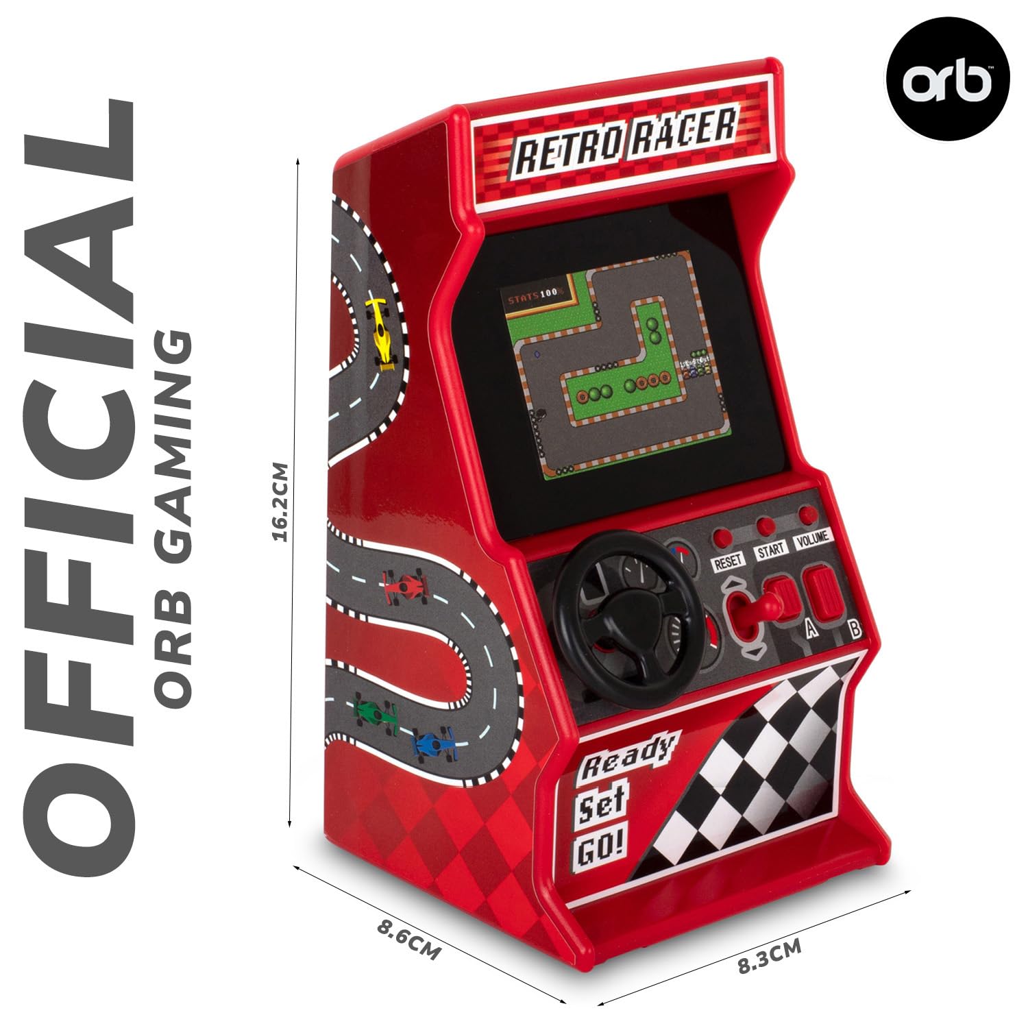 Mini Arcade Racing Machine - Handheld Console with 30 Built-in 8-Bit Games 4