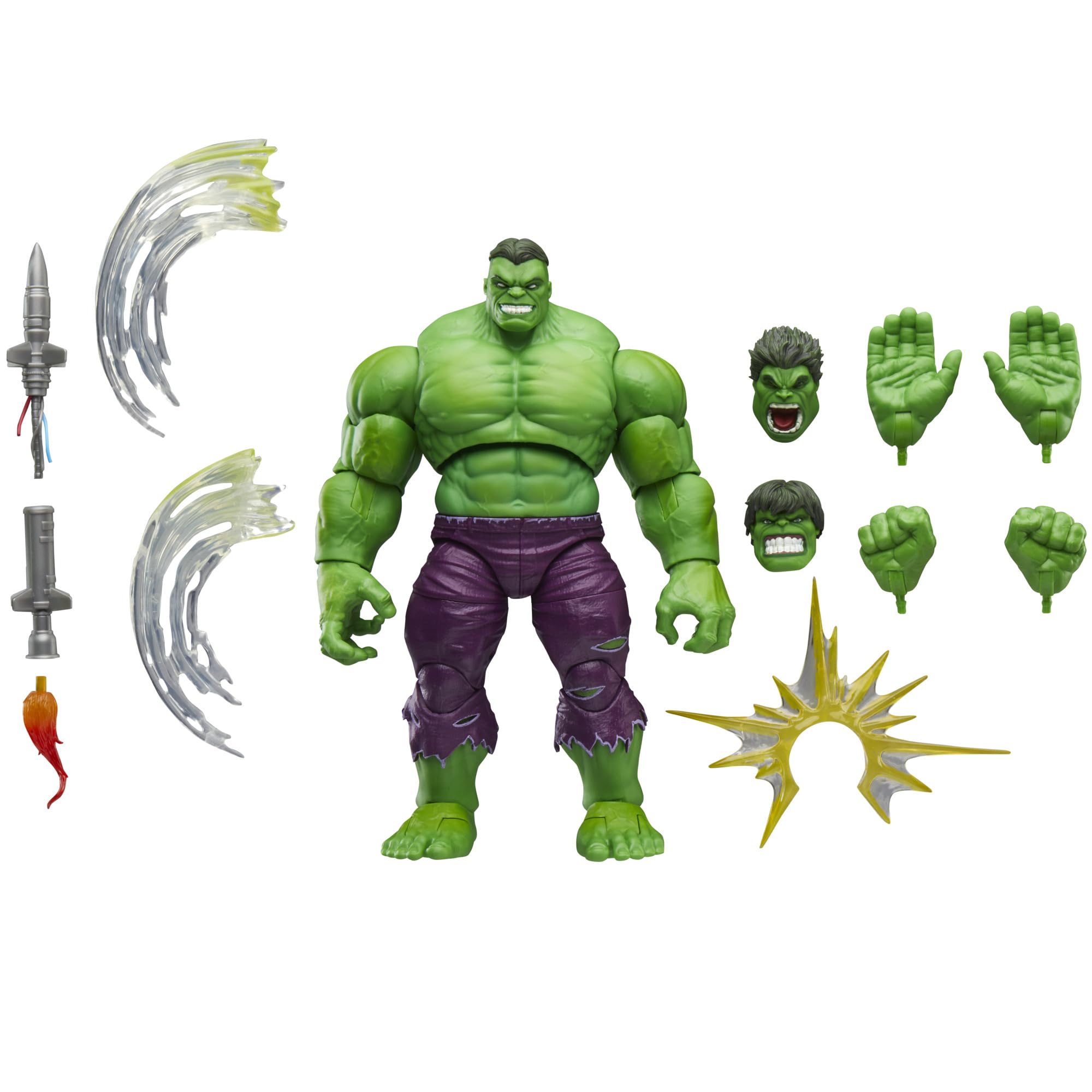 Marvel Hulk Action Figure - 8.5 Inch Scale | 30 Points of Articulation | 11 Accessories