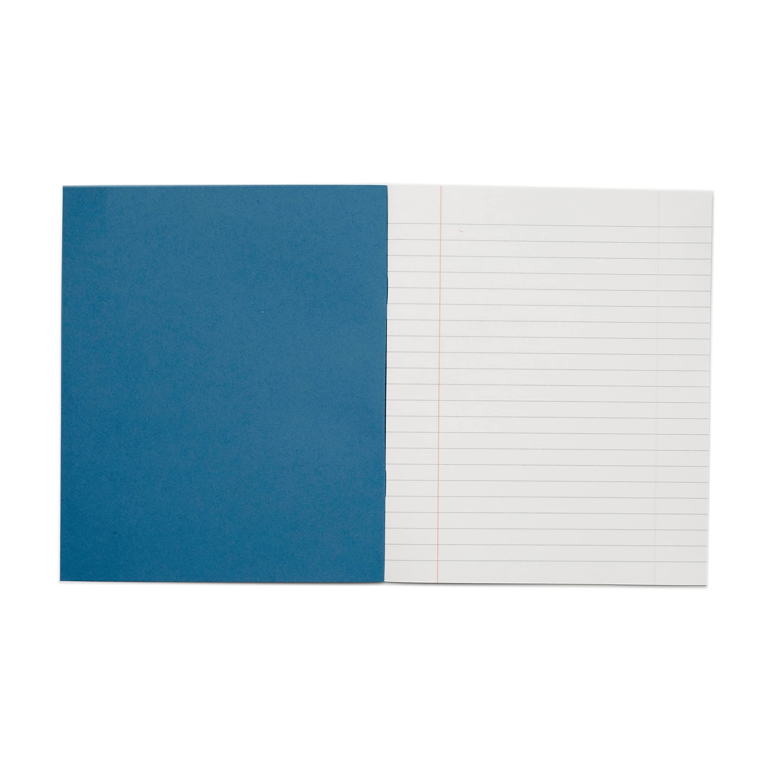 Rhino 8 x 6.5 Exercise Books - 48-Page, 8mm Lined with Margin, 10-Pack | Light Blue 4
