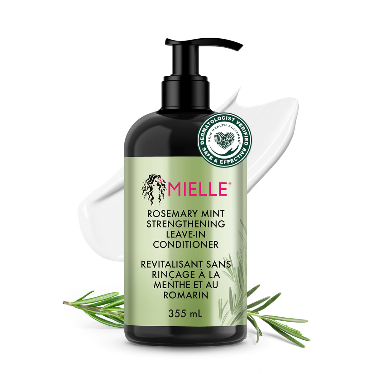 Mielle Rosemary Mint Strengthening Leave-In Conditioner for Curly Hair - 355 ml