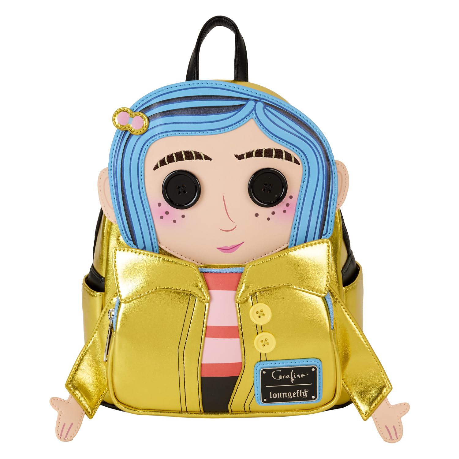 Loungefly Backpack - Coraline 15th Anniversary Laika Doll Mini | Faux Leather | Black