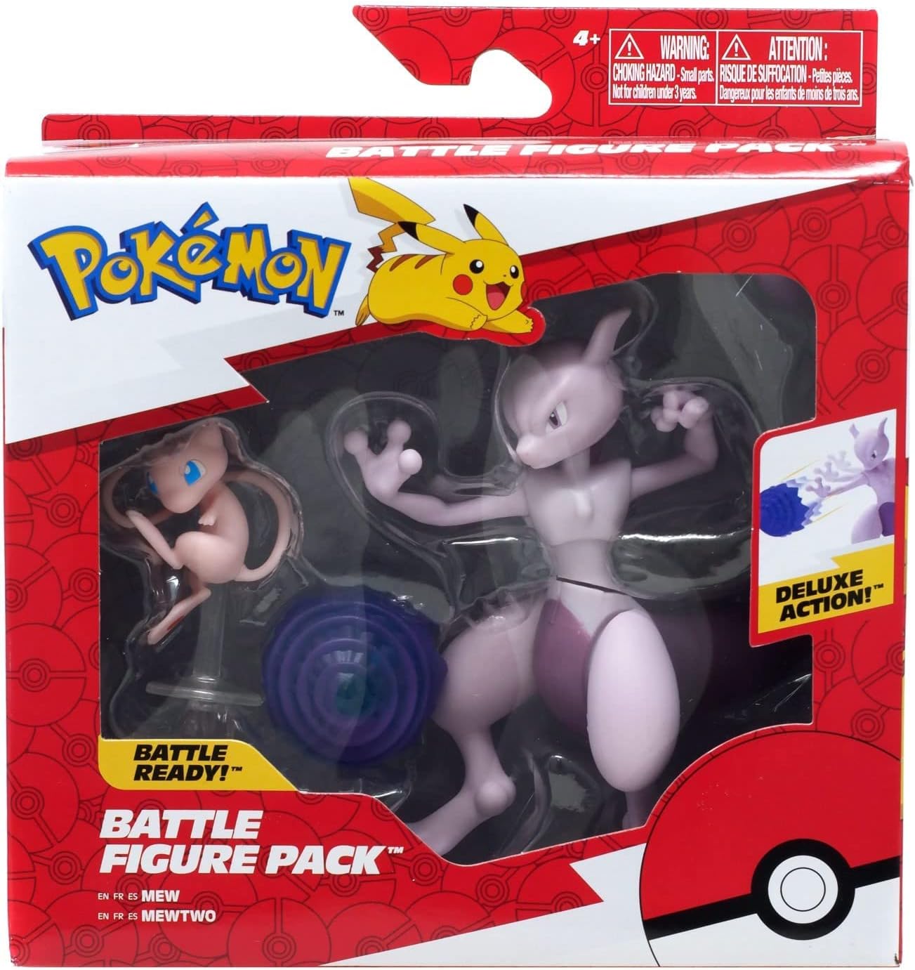 Pokémon Battle Figure Set 2 Pack – Mew and Mewtwo Deluxe Action Figures 1