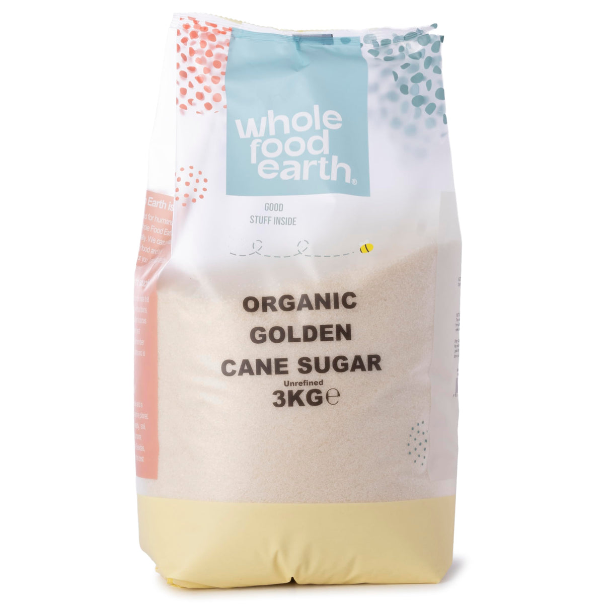Wholefood Earth Organic Golden Cane Sugar - 3kg - Unrefined