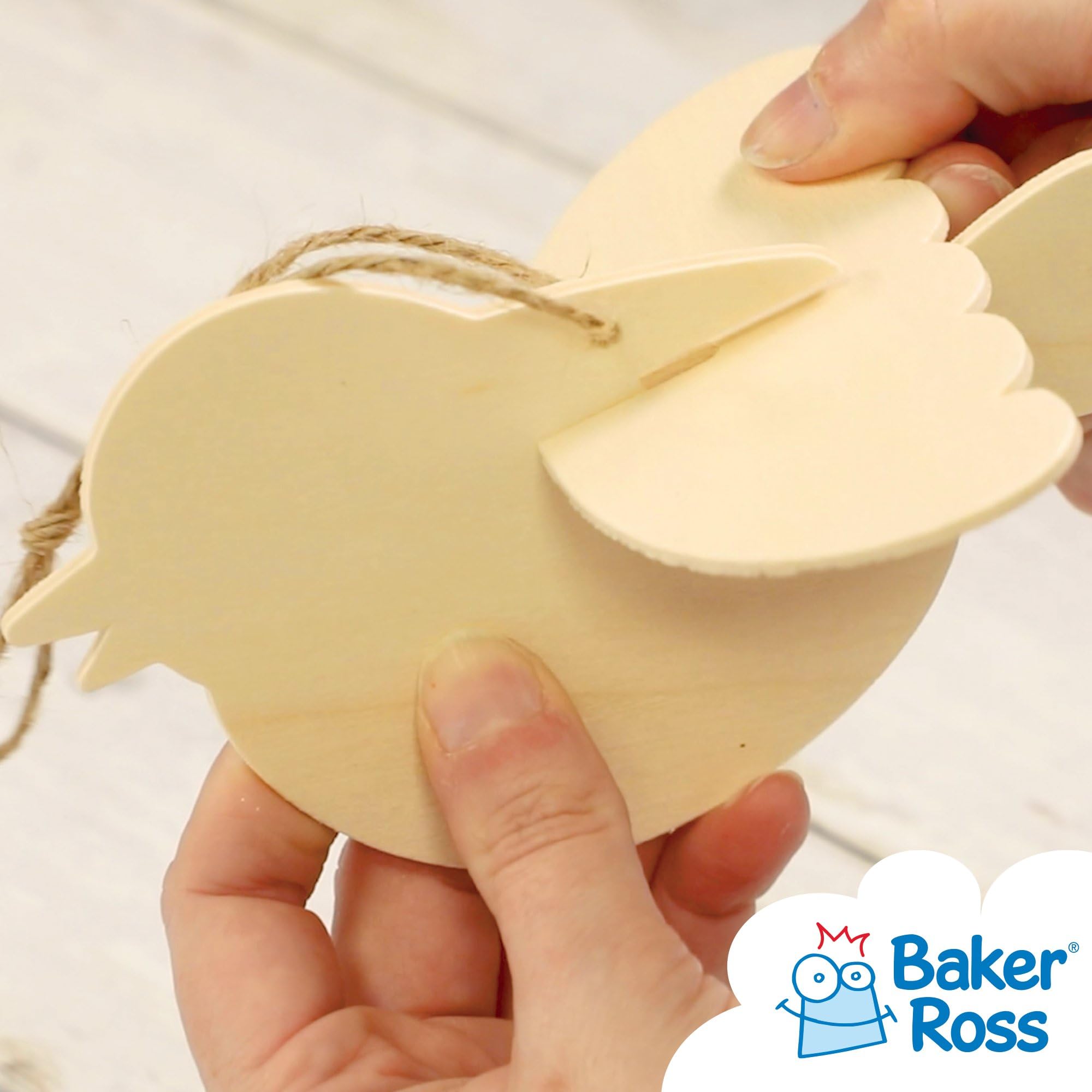 Baker Ross 3D Wooden Birds Craft Kit - Pack of 6 | Paint Your Own | Ages 3+ 5