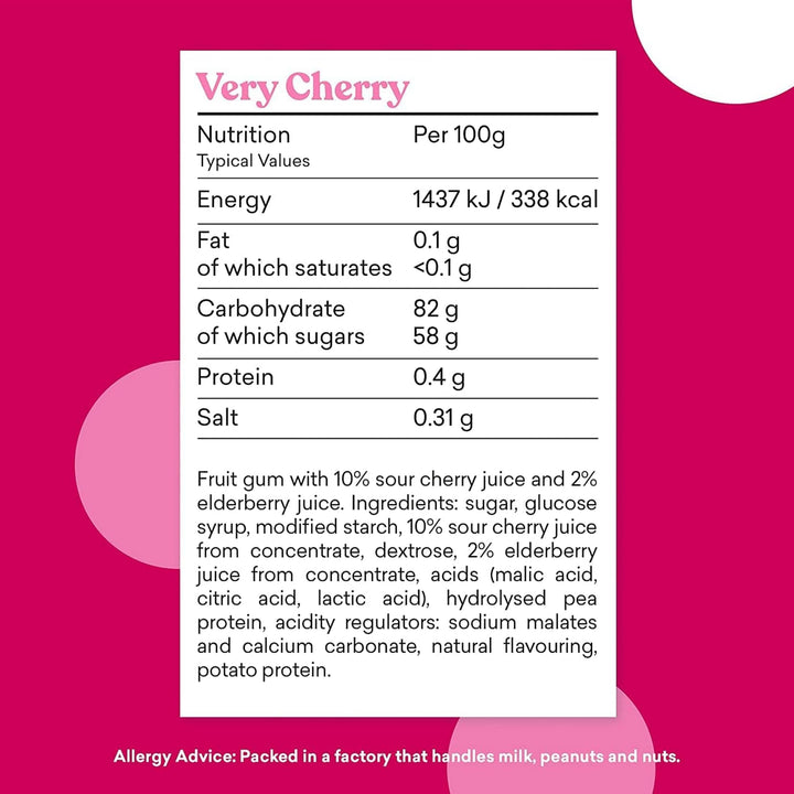 Candy Kittens Vegan Sweets VERY CHERRY (140g Bag), Vegan Chewy Sweets - Naturally Flavoured With Cherry, Perfect Vegan Gifts For Gourmet Sweet Lovers, Fruity & Delicious Vegetarian Sweets