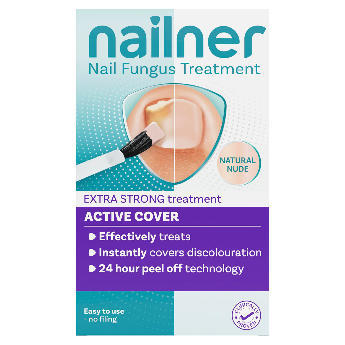 Nailner Active Cover Nail Fungus Treatment, 30 ml