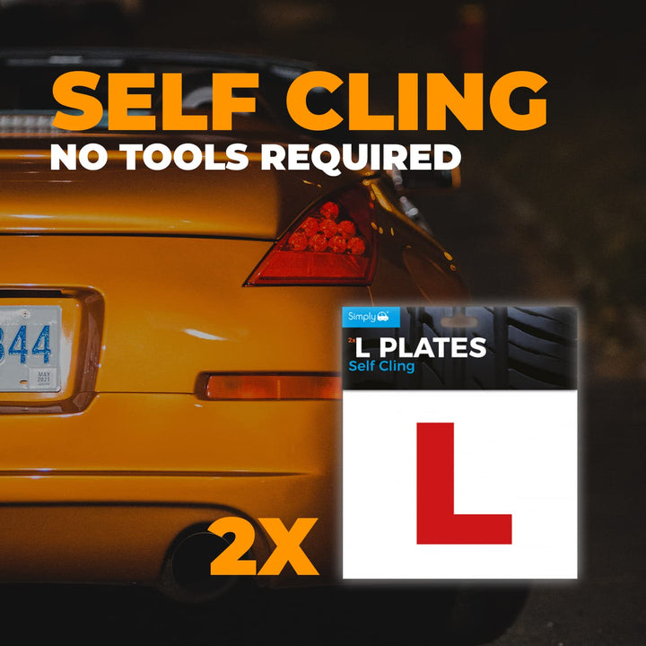 Simply TL1200 L-Plates Self Cling - Twin Pack for Front & Rear Vehicle Display