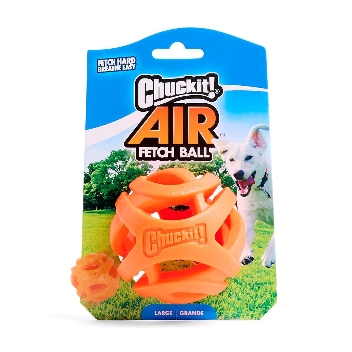 Chuckit! Breathe Right Fetch Ball - Durable Rubber, Launcher Compatible, Large, 1 Pack