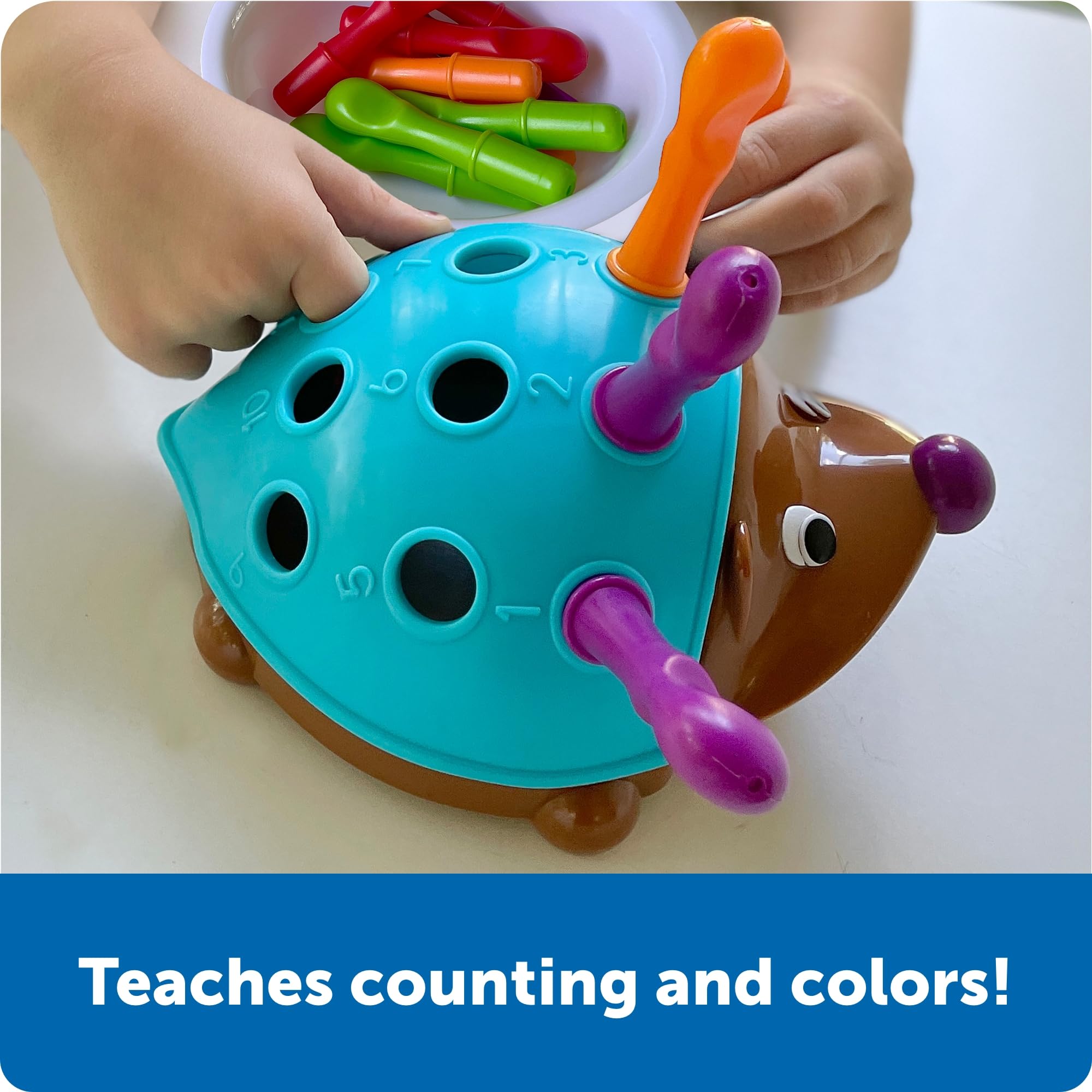 Learning Resources Spike the Fine Motor Hedgehog - Educational Peg Play Toy for Toddlers 18m+ 9