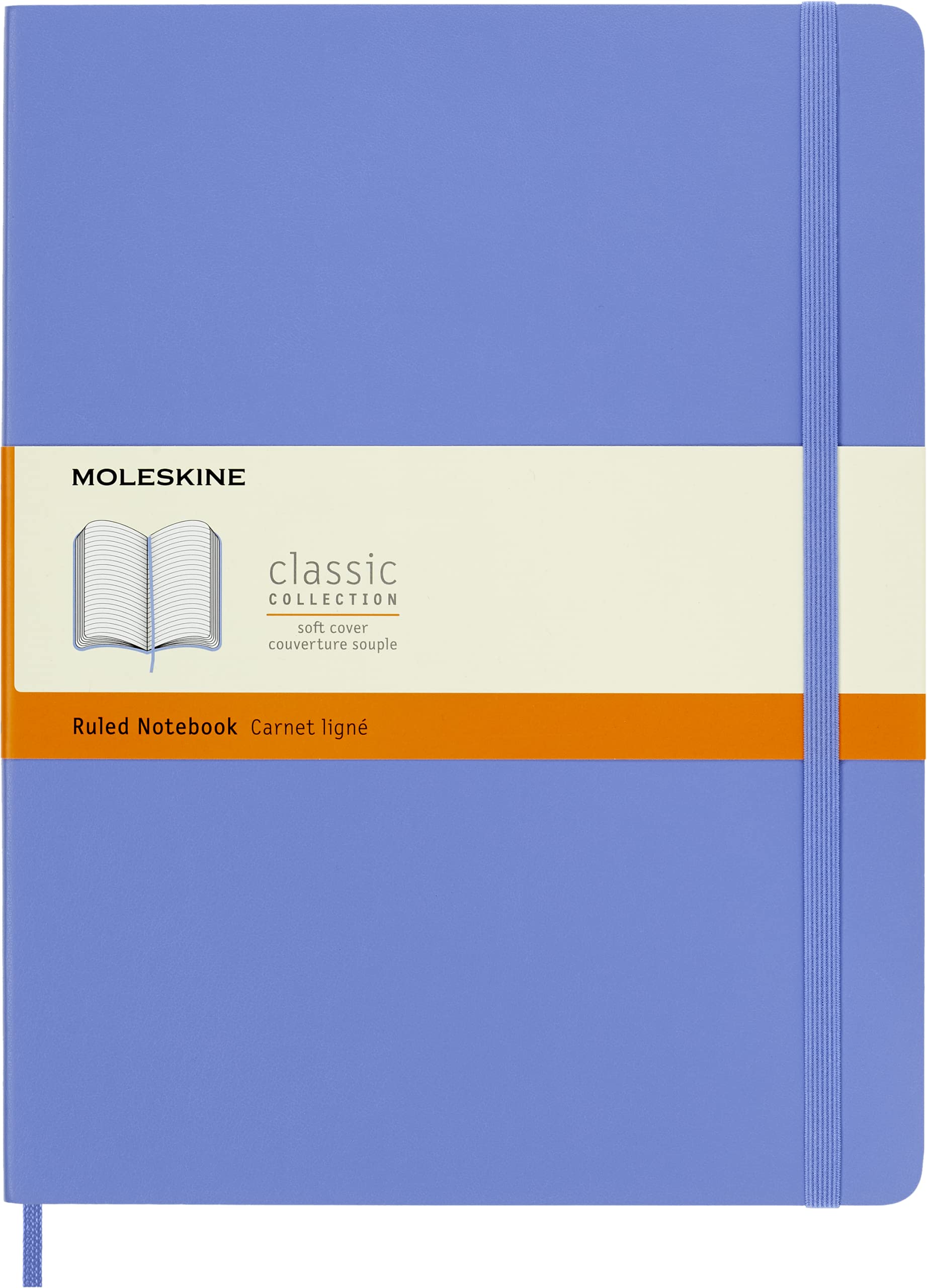 Moleskine Classic Notebook - Ruled Layout | Soft Cover | X-Large 19 x 25 cm | Hydrangea Blue 1