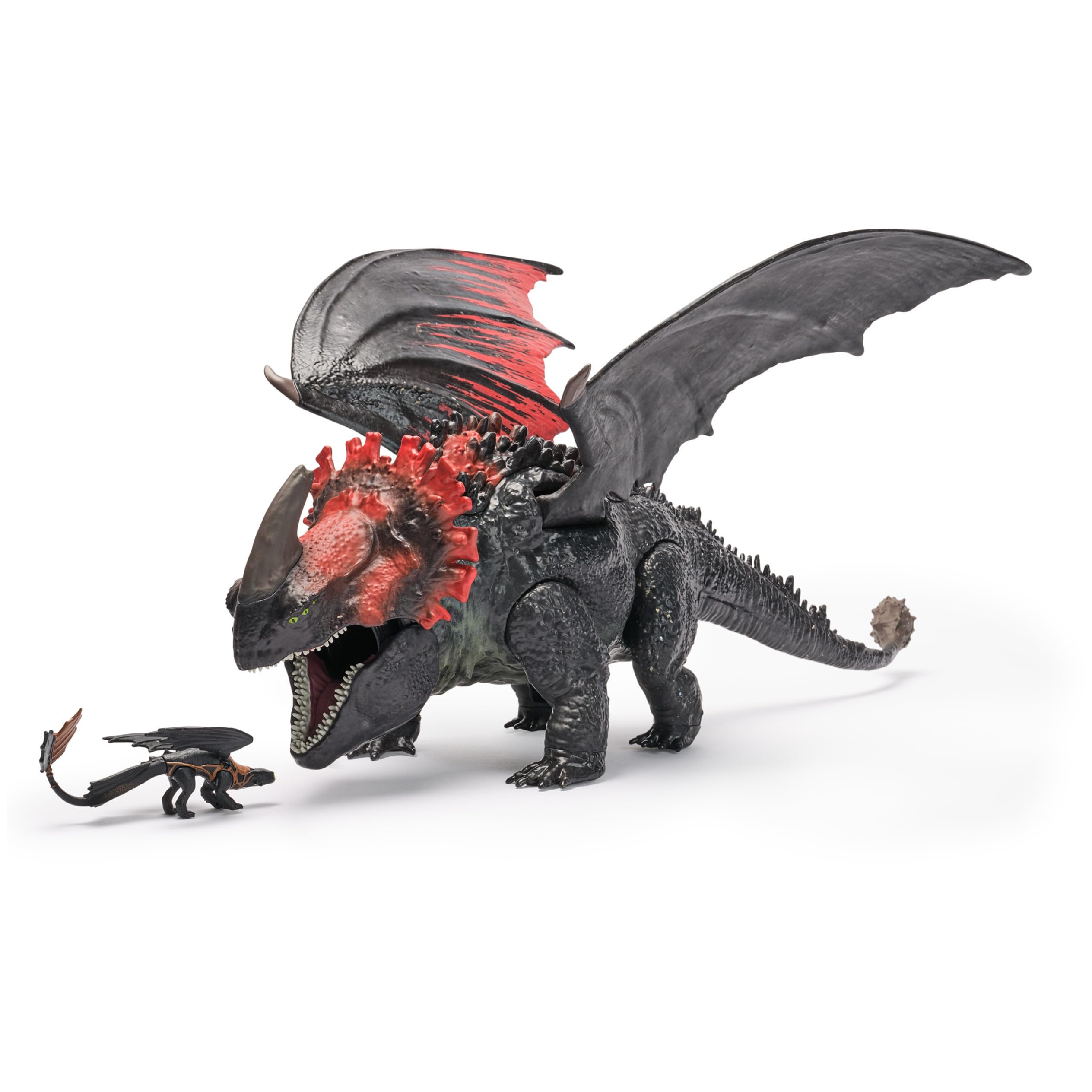 Dreamworks Dragons Red Death Chom - 28-cm Action Figure with Mini Toothless Rescue 1