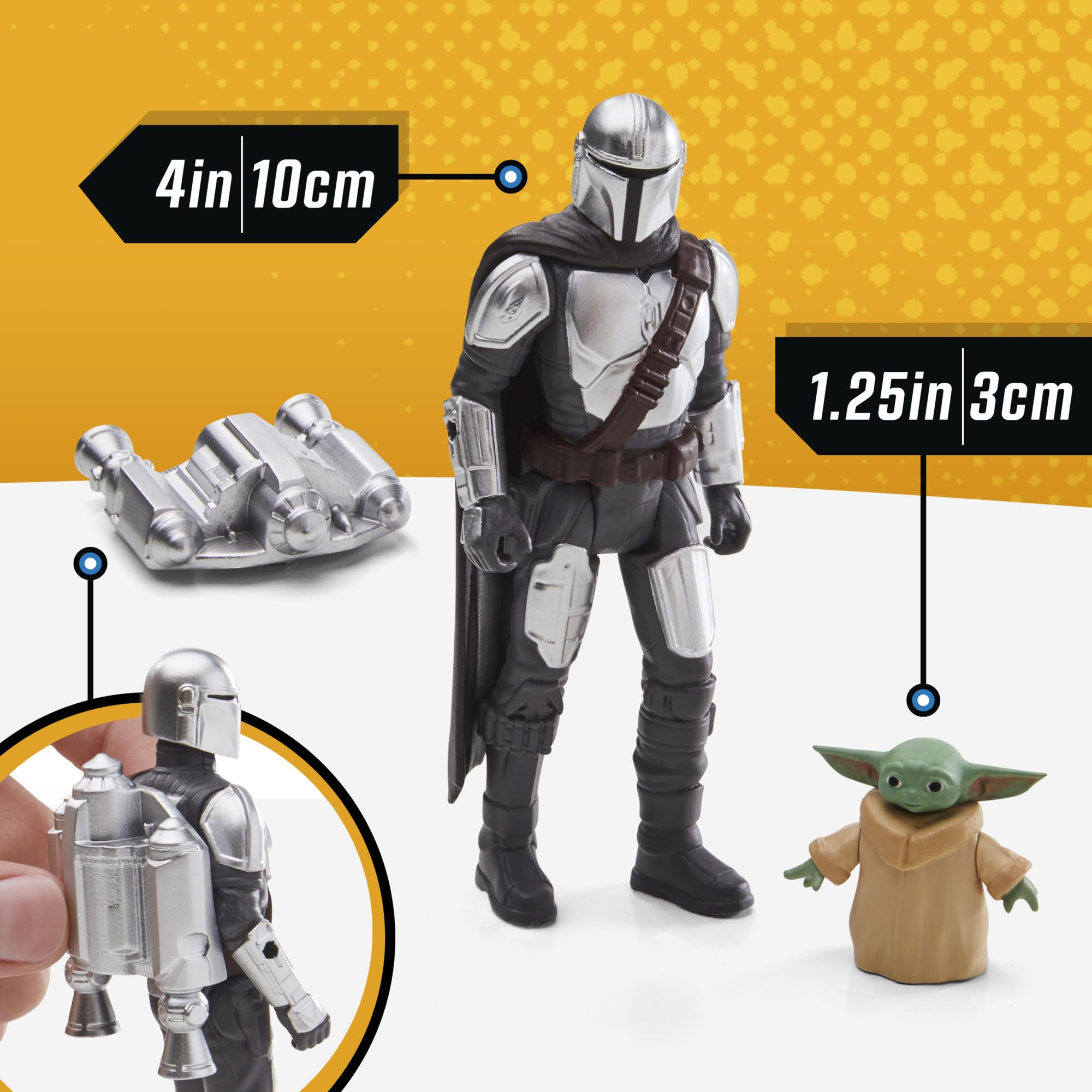 Star Wars Epic Hero Series The Mandalorian's N-1 Starfighter - 4+ Years | 17-Inch Ship | Includes 2 Figures & 4 Accessories 3