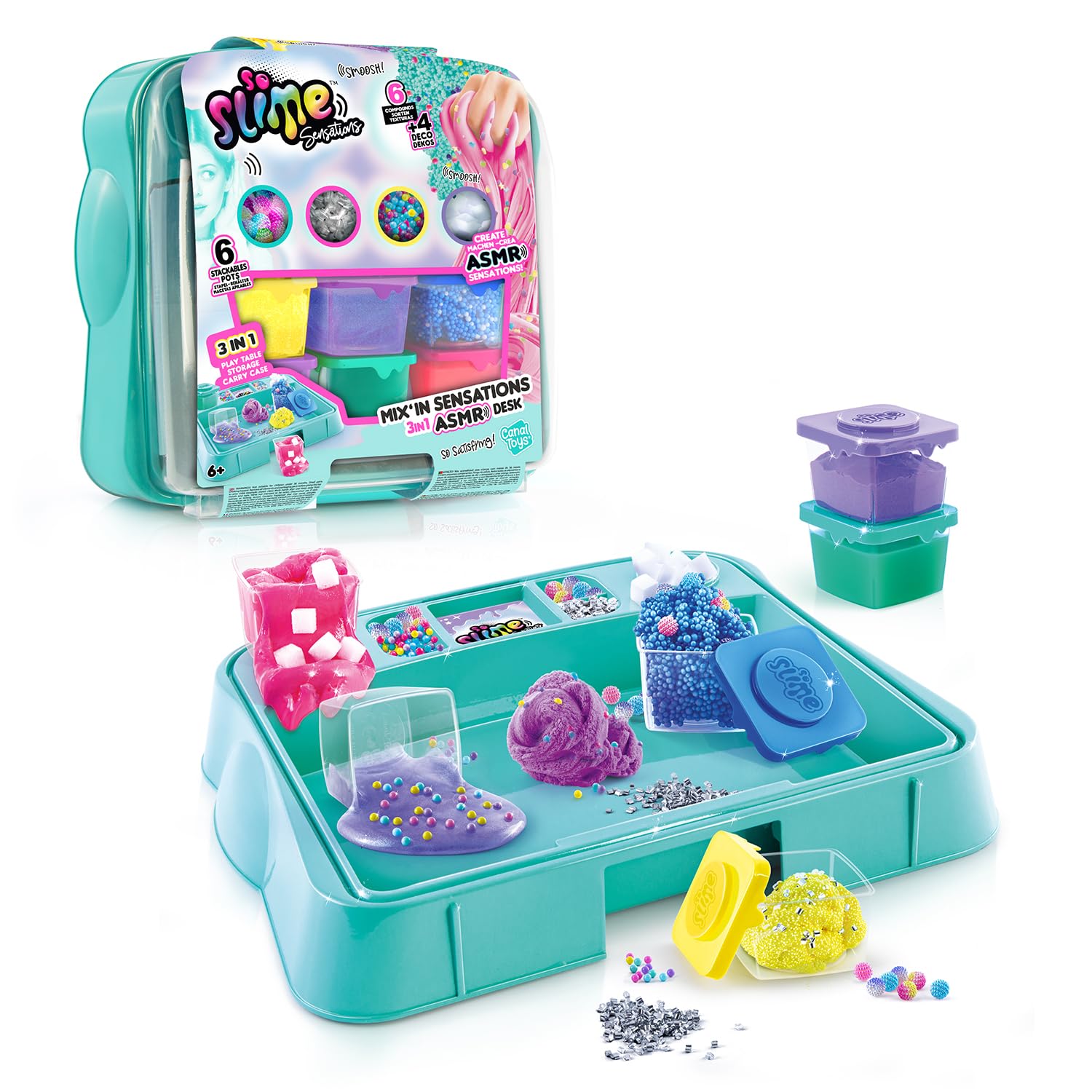 So Slime Sensations Mix’In Sensations 3-in-1 ASMR Slime Desk - Blue 8