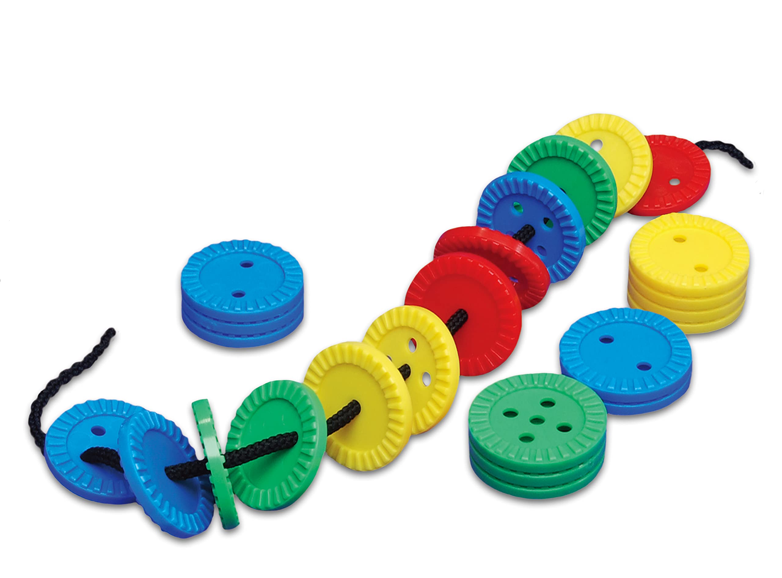 Galt Fun Buttons Threading & Stacking Toy for Ages 3-6 Years | 40 Colourful Buttons