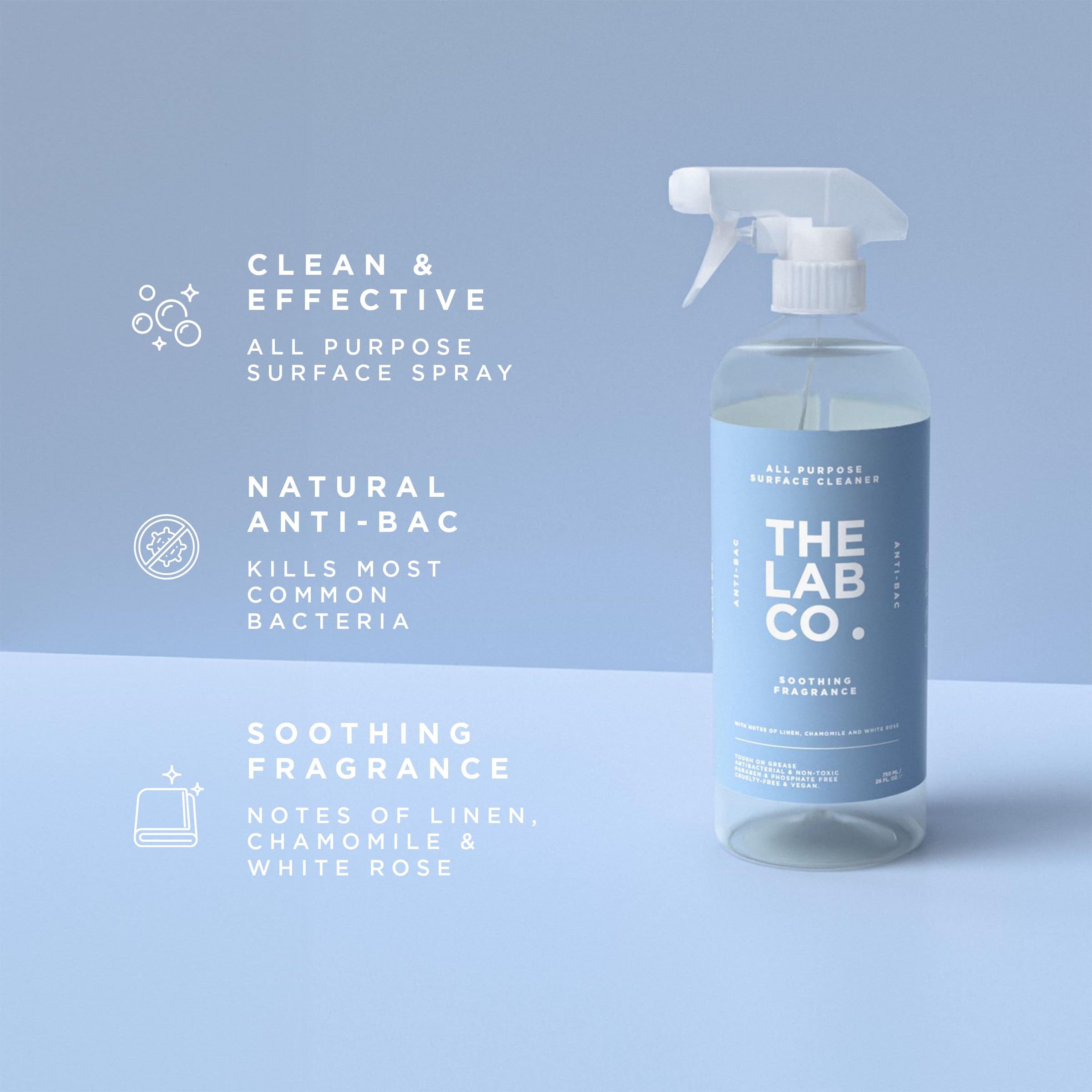 The Lab Co. Antibacterial All Purpose Cleaner - Multi Surface, Streak Free | 750 ml 3