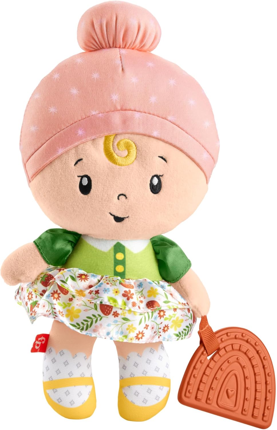 Fisher-Price Cuddle & Chime First Babydoll - Soft Sensory Doll with Teether for Infants 6+ Months