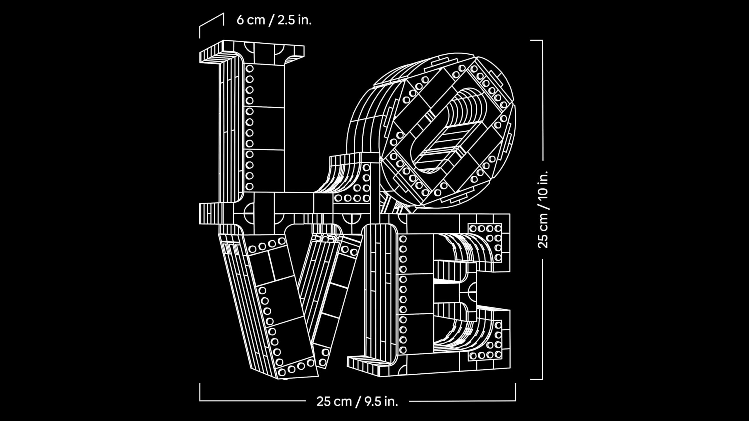 LEGO Art 31214 LOVE Building Set for Adults | 3D Sculpture Model Kit | Ages 18+ 7