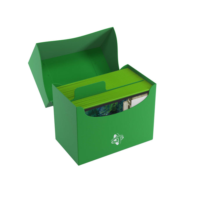 Gamegenic 80-Card Side Holder - Sideloading Deck Box with Cobra Neck, Green