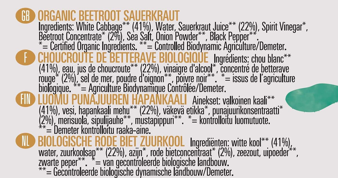 Biona Demeter Organic Sauerkraut Ruby Red 350g