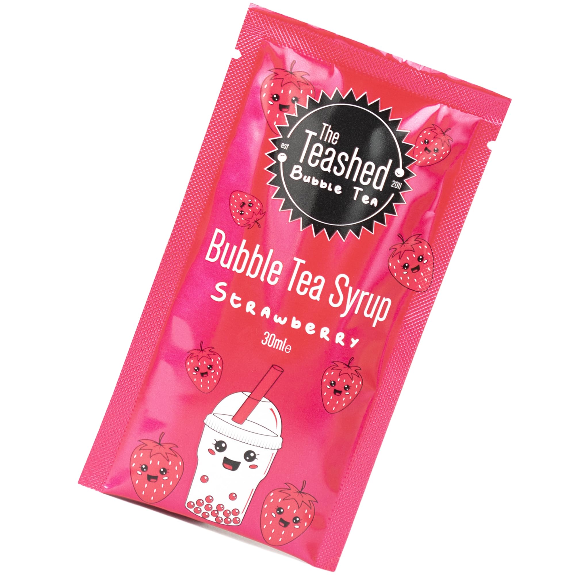 The TeaShed Strawberry Bubble Tea Syrup - 30ml Single Serving | Real Fruit Flavoring 1